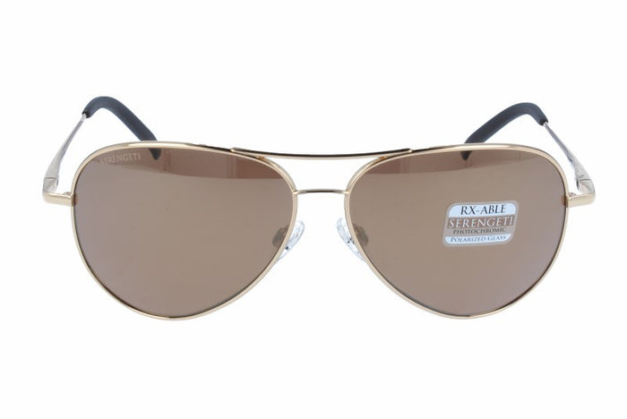 Lunettes de Soleil Serengeti Carrara 8546 Shiny Bold Gold 59 13 — vista 2