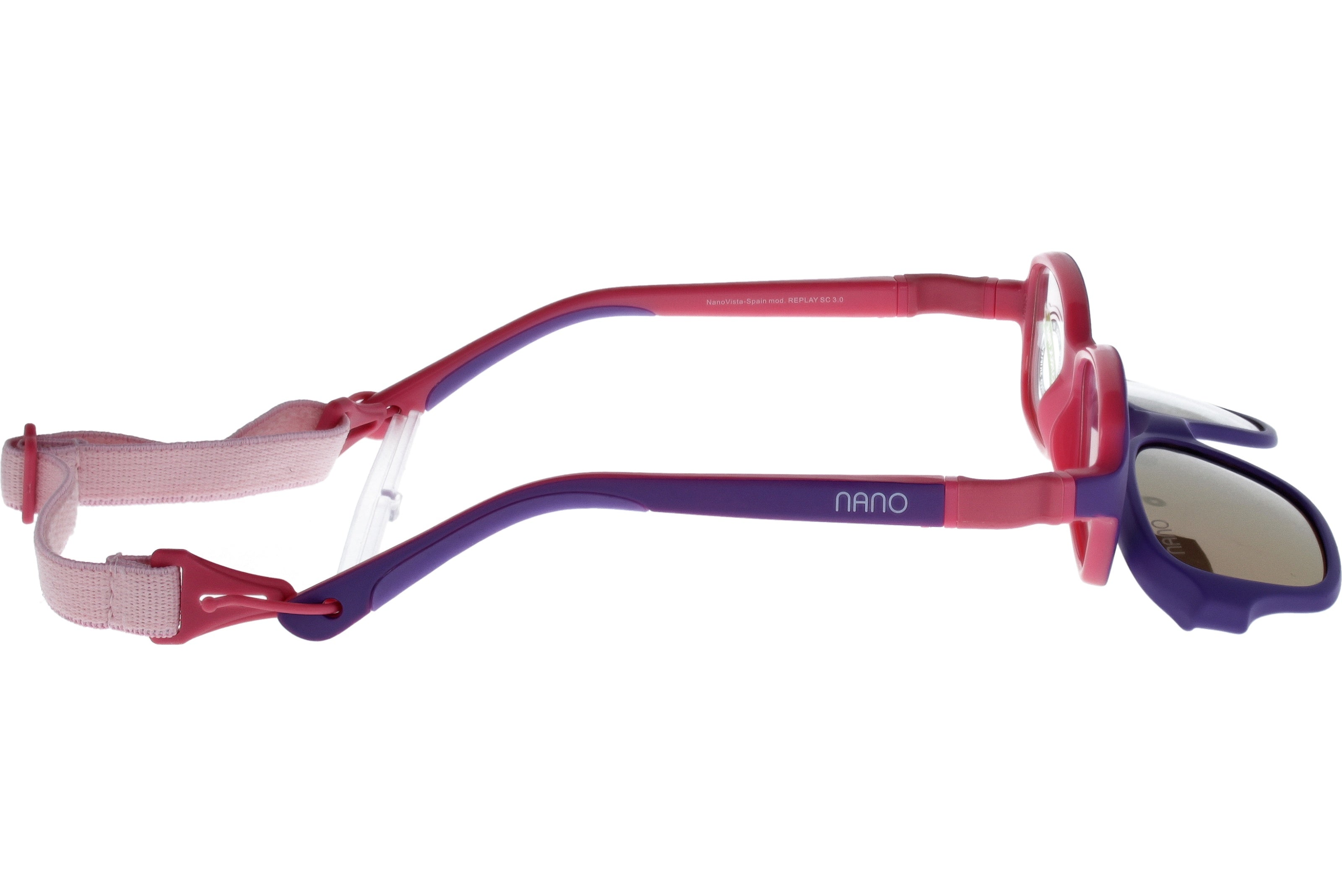 Gafas Graduadas Nanovista Replay Clip 3.0 NAO3001344SC Bicolor Morado Mate Rosa 44 13