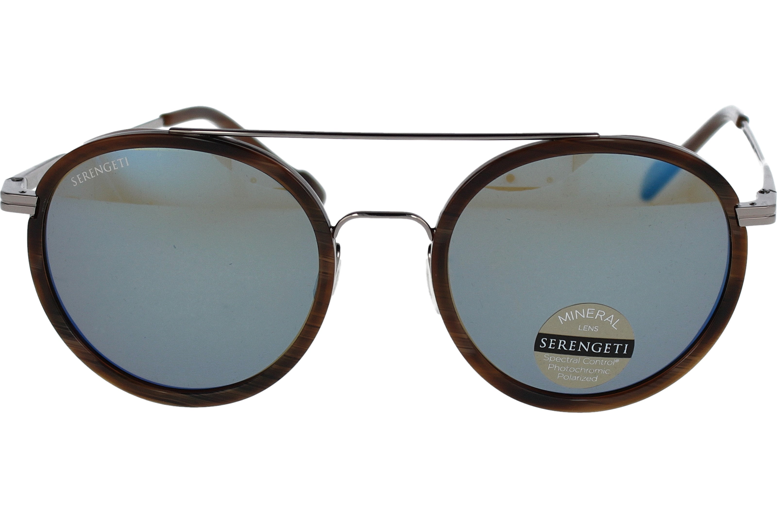 Gafas de Sol Serengeti Geary 526002 Shiny Gunmetal Brown 52 21