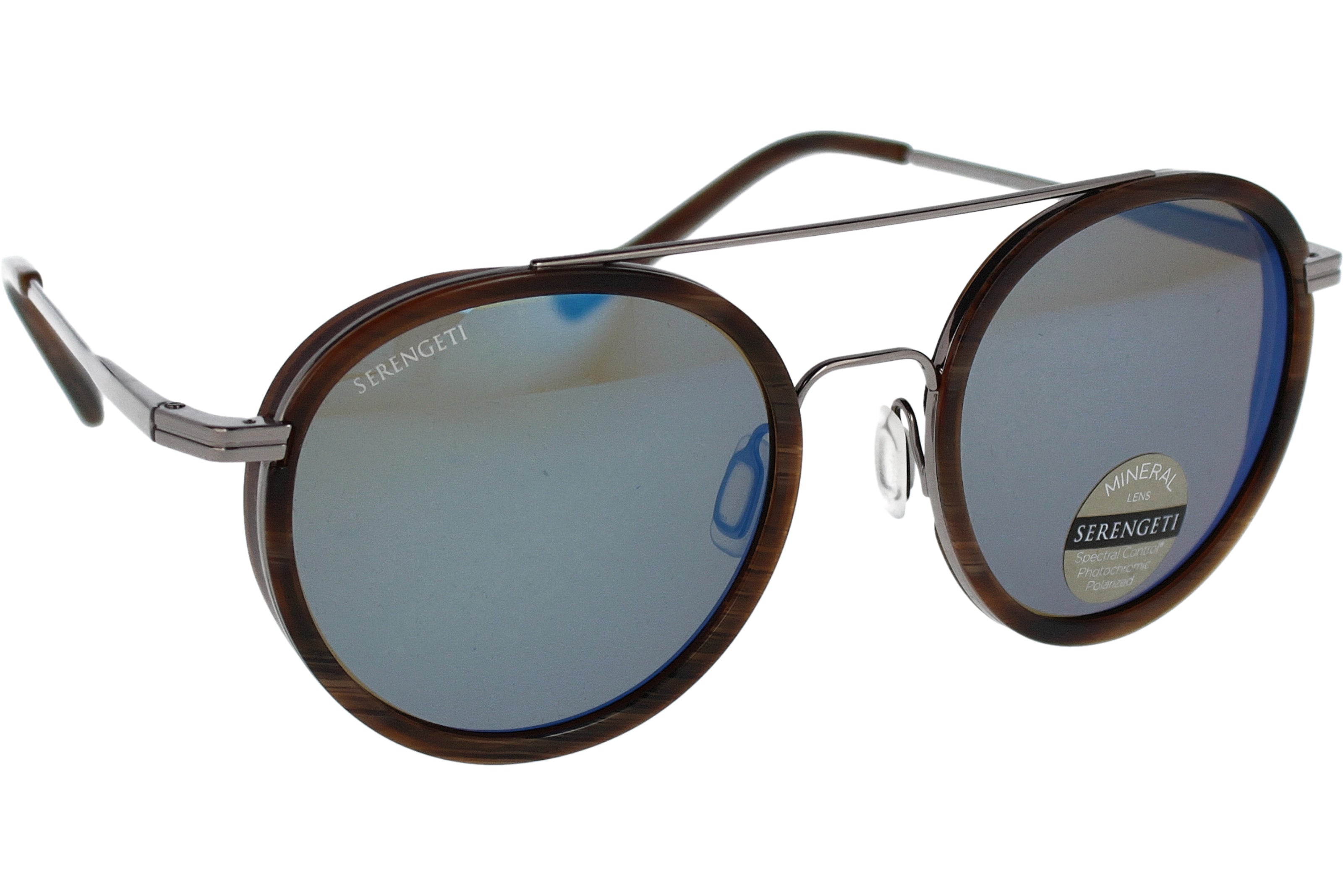 Gafas de Sol Serengeti Geary 526002 Shiny Gunmetal Brown 52 21