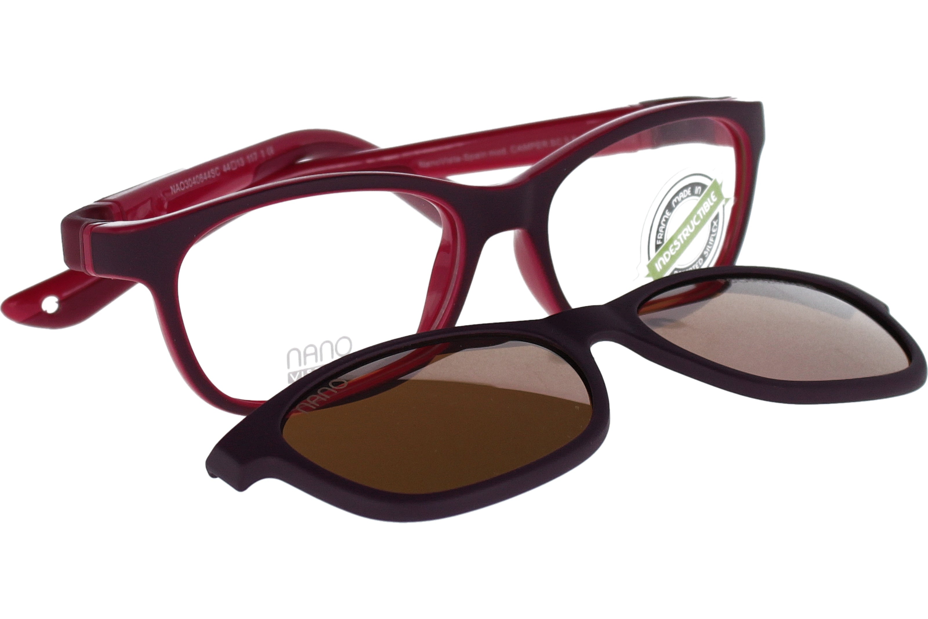 Gafas Graduadas Nanovista Camper Clip 3.0 NAO3040644SC Purpura Mate Frambuesa 44 13