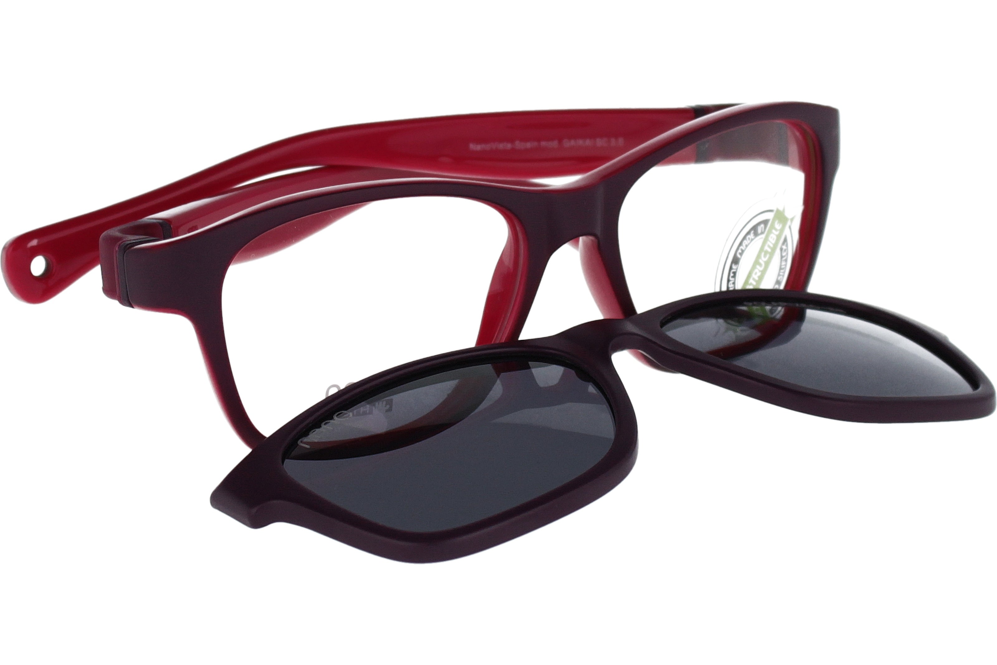 Gafas Graduadas Nanovista Gaikai Clic 3.0 NAO3050345SC Bicolor Purpura Mate Fucsia 45 13