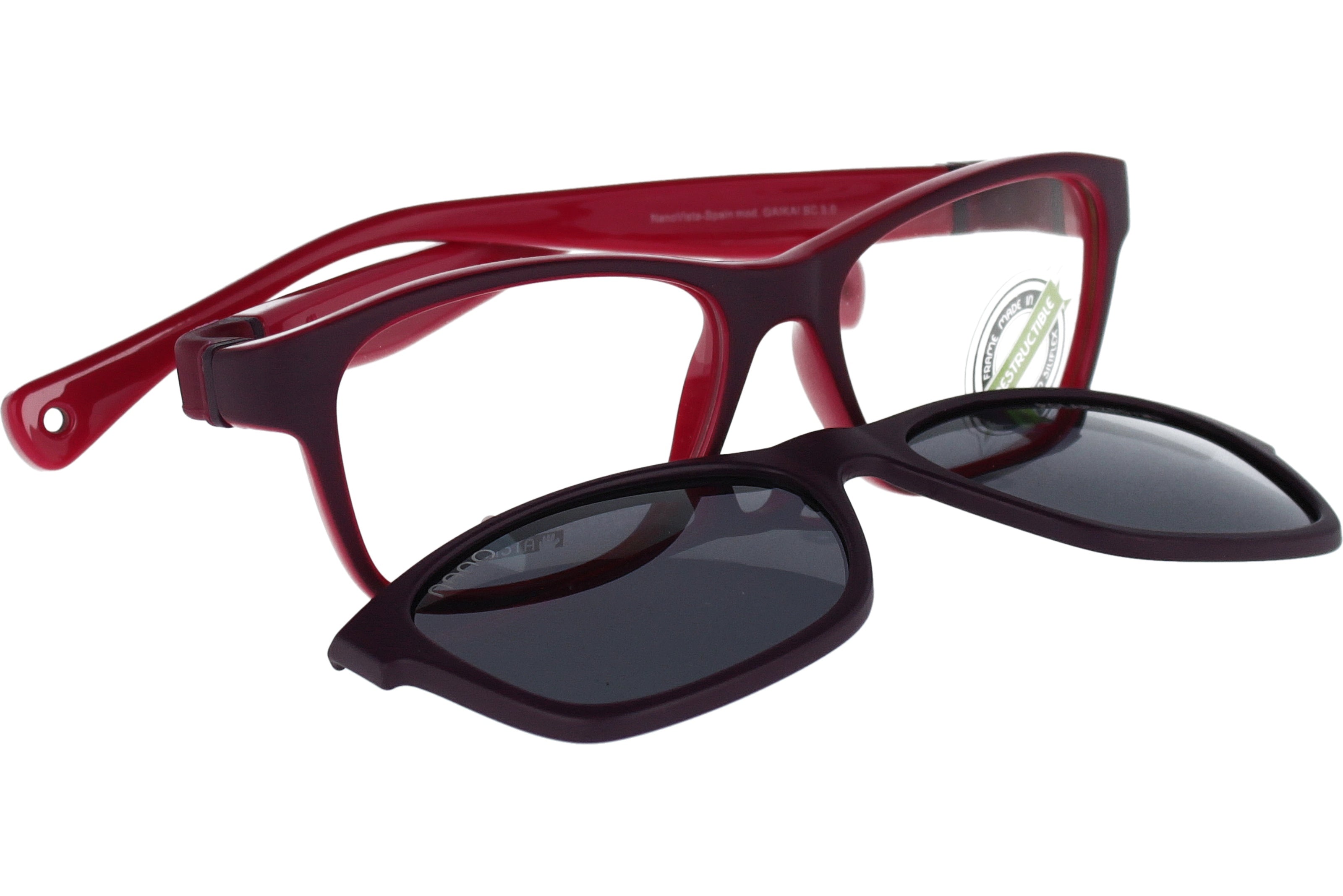 Gafas Graduadas Nanovista Gaikai Clic 3.0 NAO3050347SC Bicolor Purpura Mate Fucsia 47 14