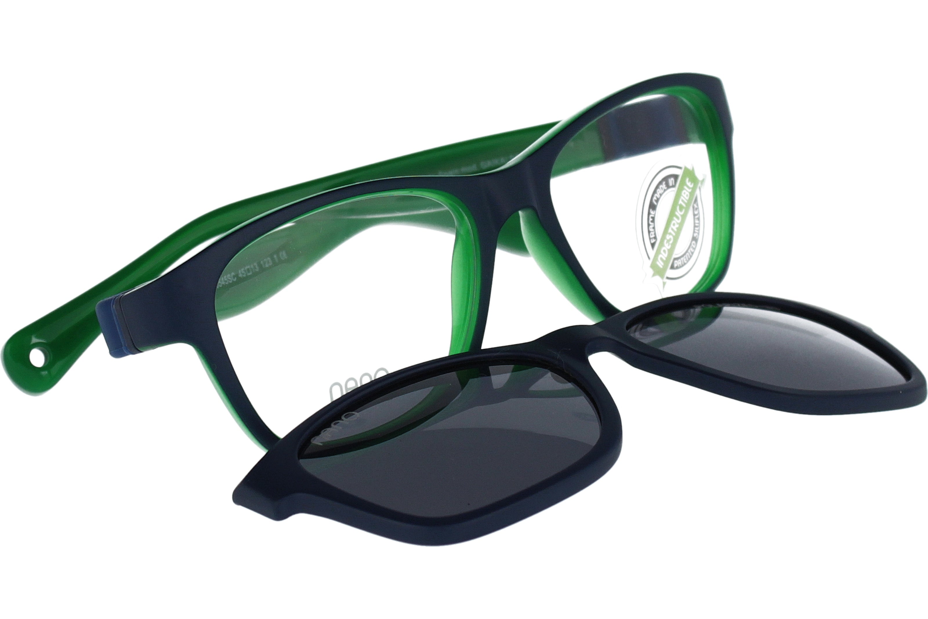 Gafas Graduadas Nanovista Gaikai Clic 3.0 NAO3050545SC Bicolor Azul Mate Verde 45 13