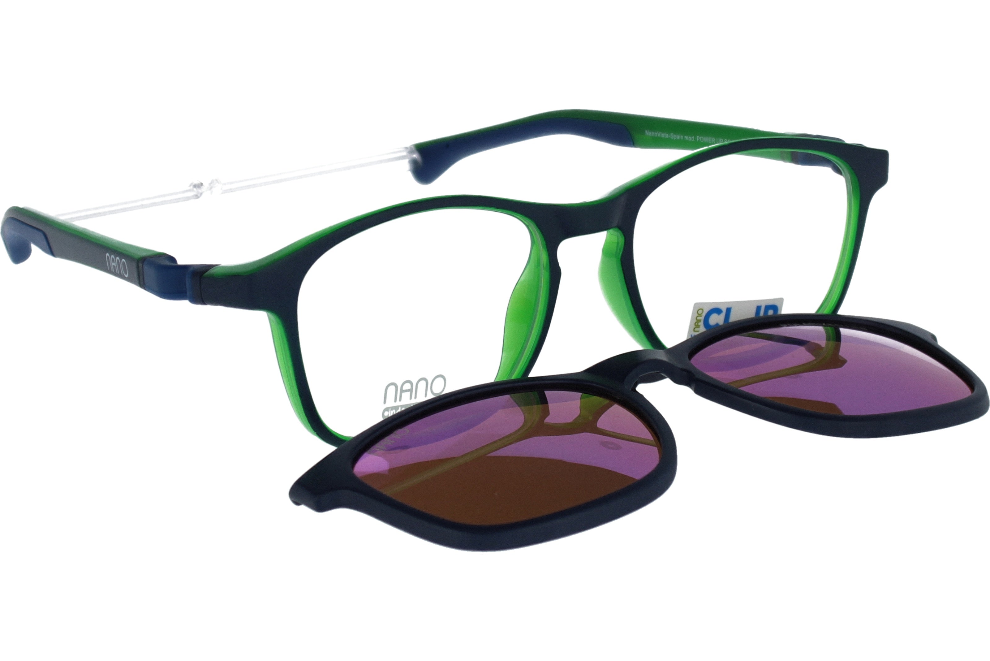 Gafas Graduadas Nanovista Fanboy Clic 3.0 NAO3171052SC Negro Mate Verde 52 15