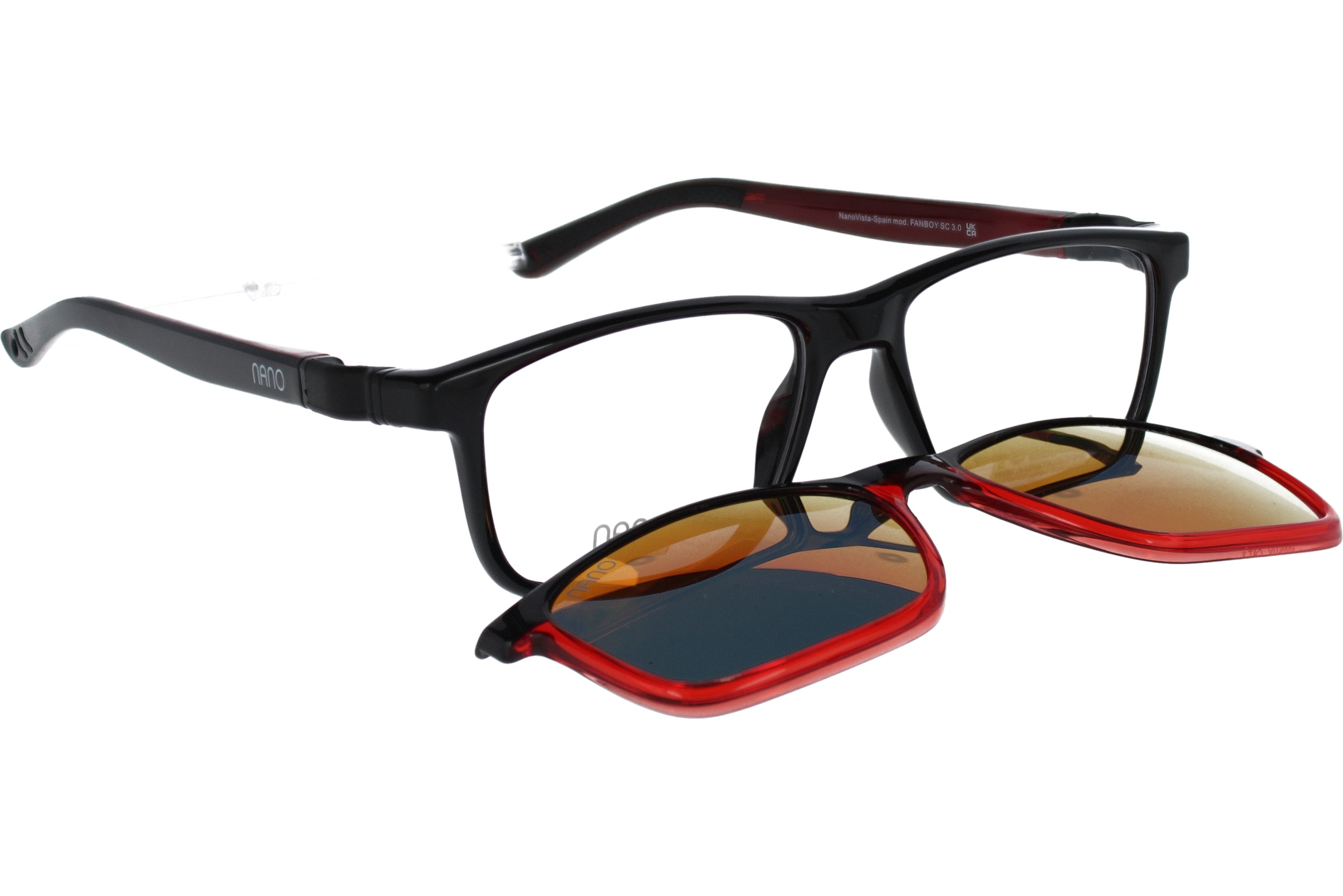 Gafas Graduadas Nanovista Fanboy Clic 3.0 NAO3171152SC Bicolor Negro Rojo 52 15
