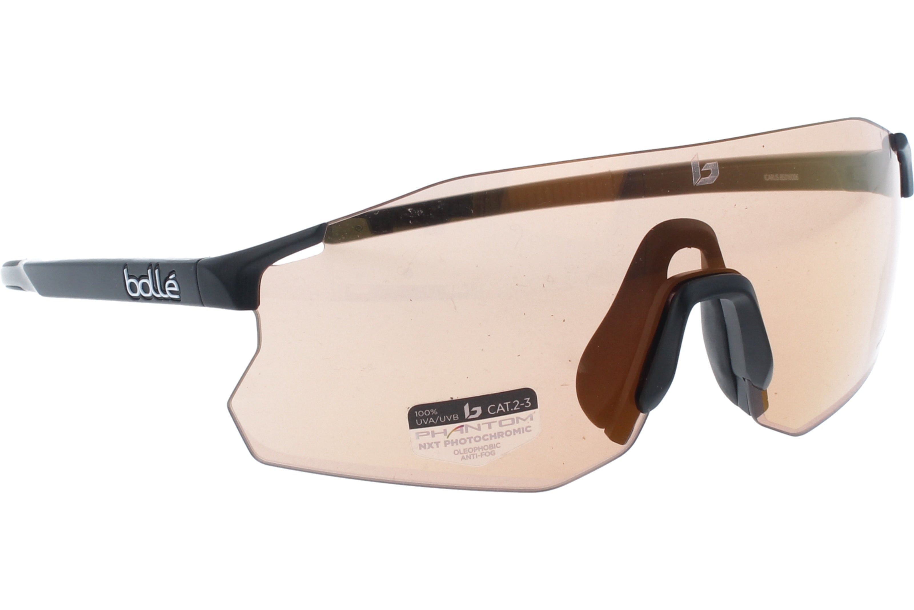 Gafas de Sol Bolle Icarus BS016006 Black Matte Phantom Brown Red Photocromic 142 00