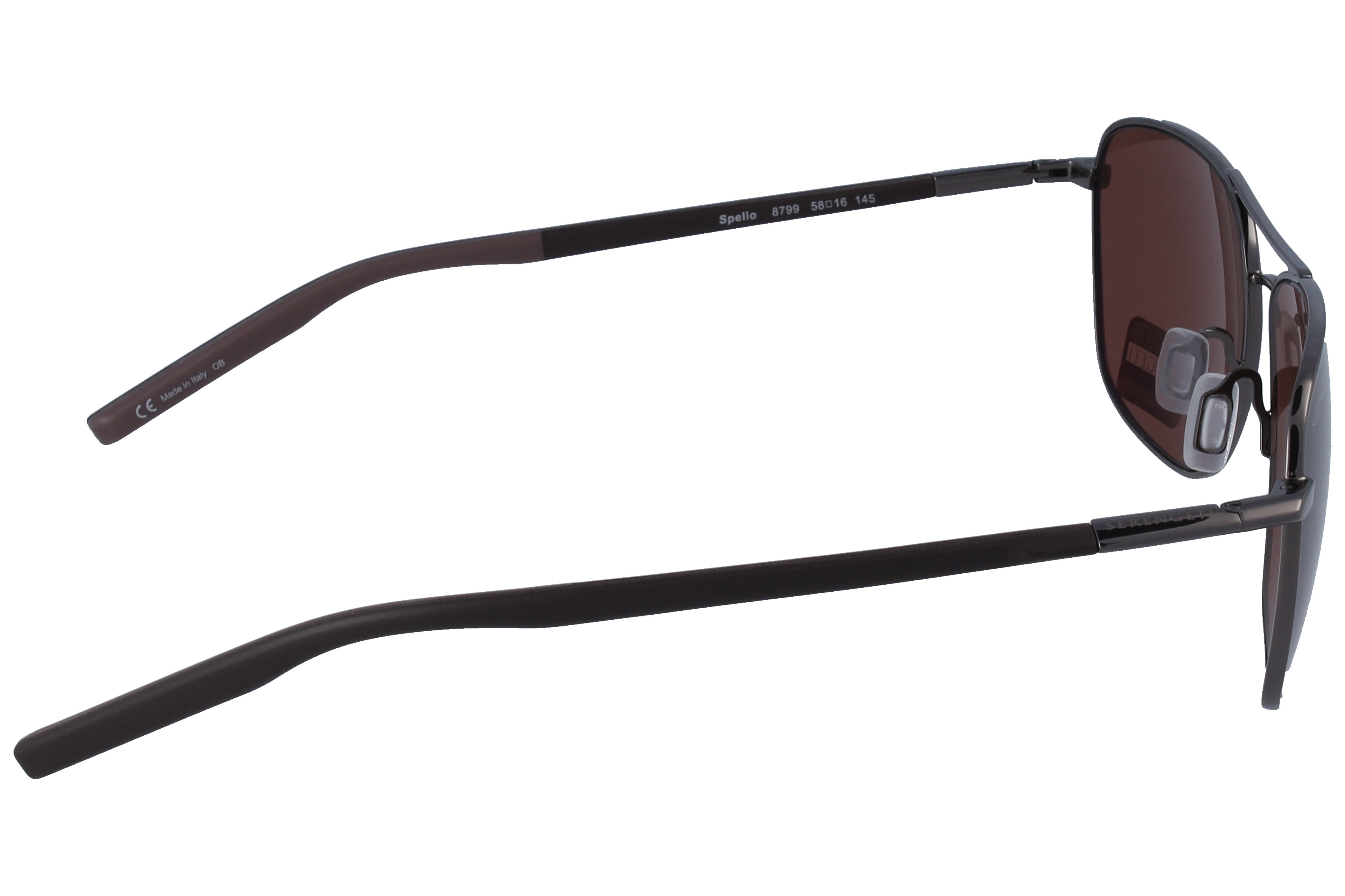Gafas de Sol Serengeti Spello 8799 Shiny Gunmetal/Dark Brown 58 16