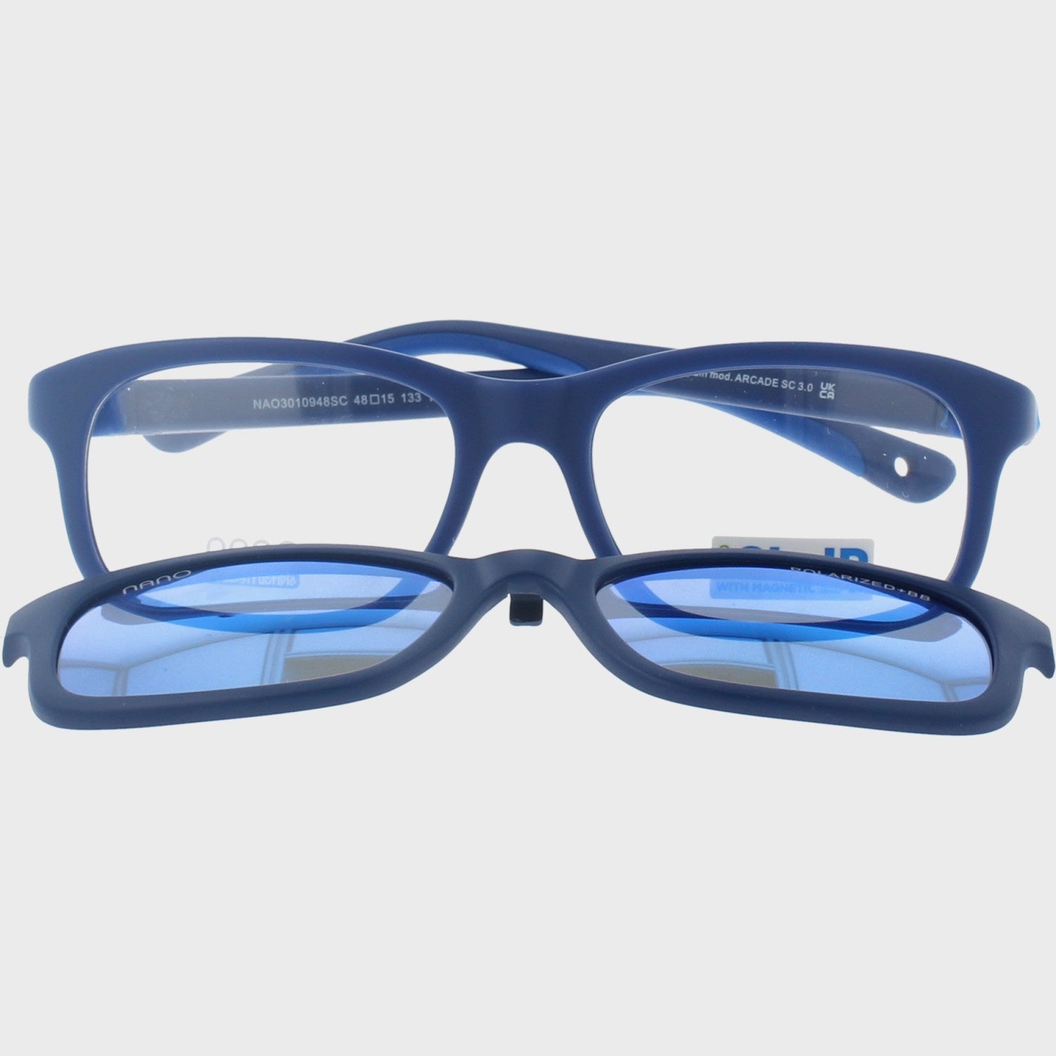 Gafas Graduadas Nanovista Arcade Clip NAO3010948SC Azul Matte-Azul 48 15