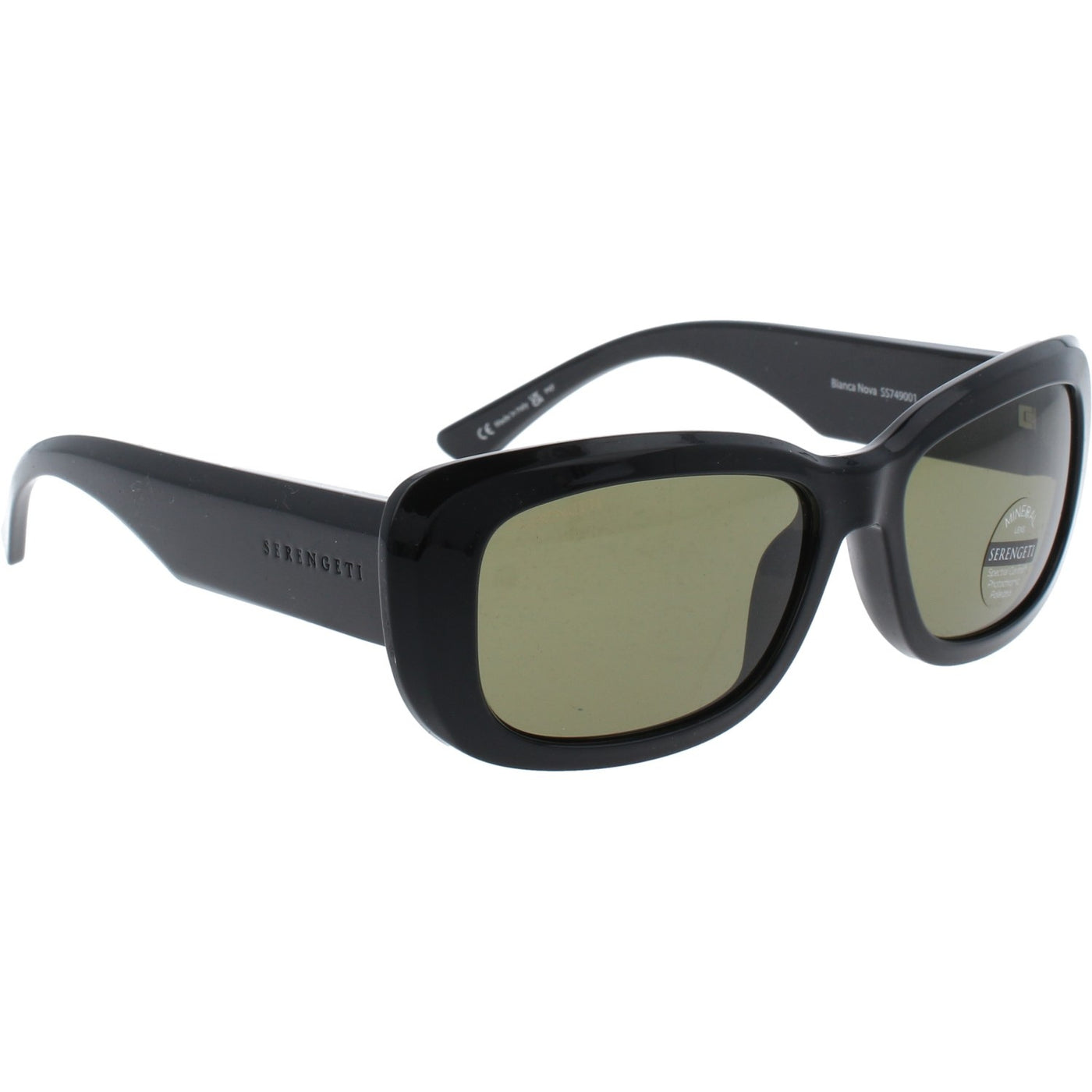 Sunglasses Serengeti Bianca 749001 Nova Shiny Black 56 17