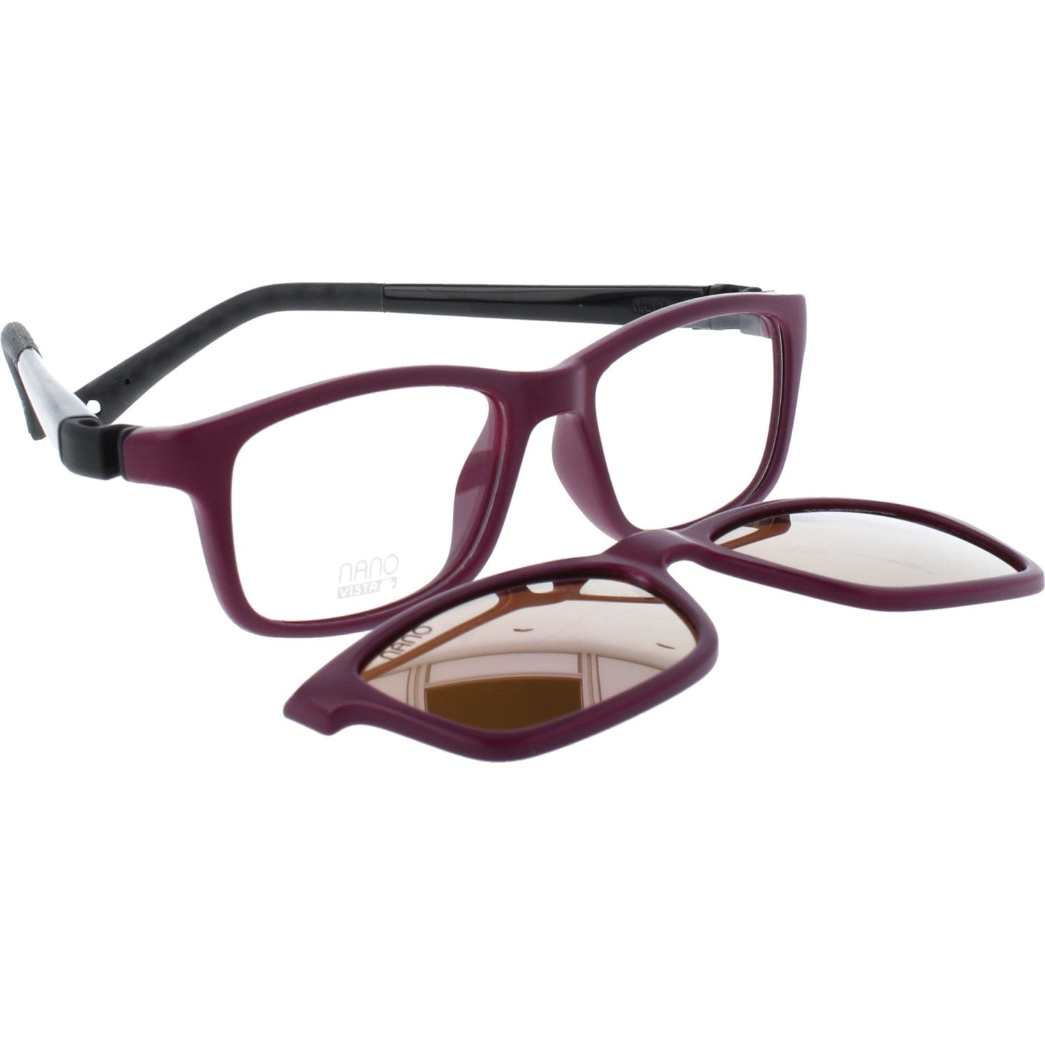 Gafas Graduadas Nanovista Crew Solar Frambuesa Mate-Negro 46 17