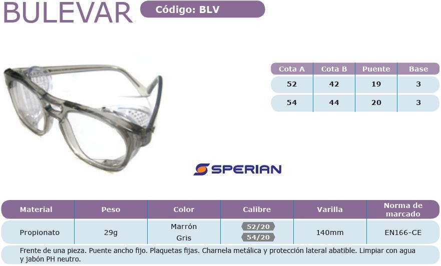 Gafas Graduadas Sperian Bulevar Gris 54 20