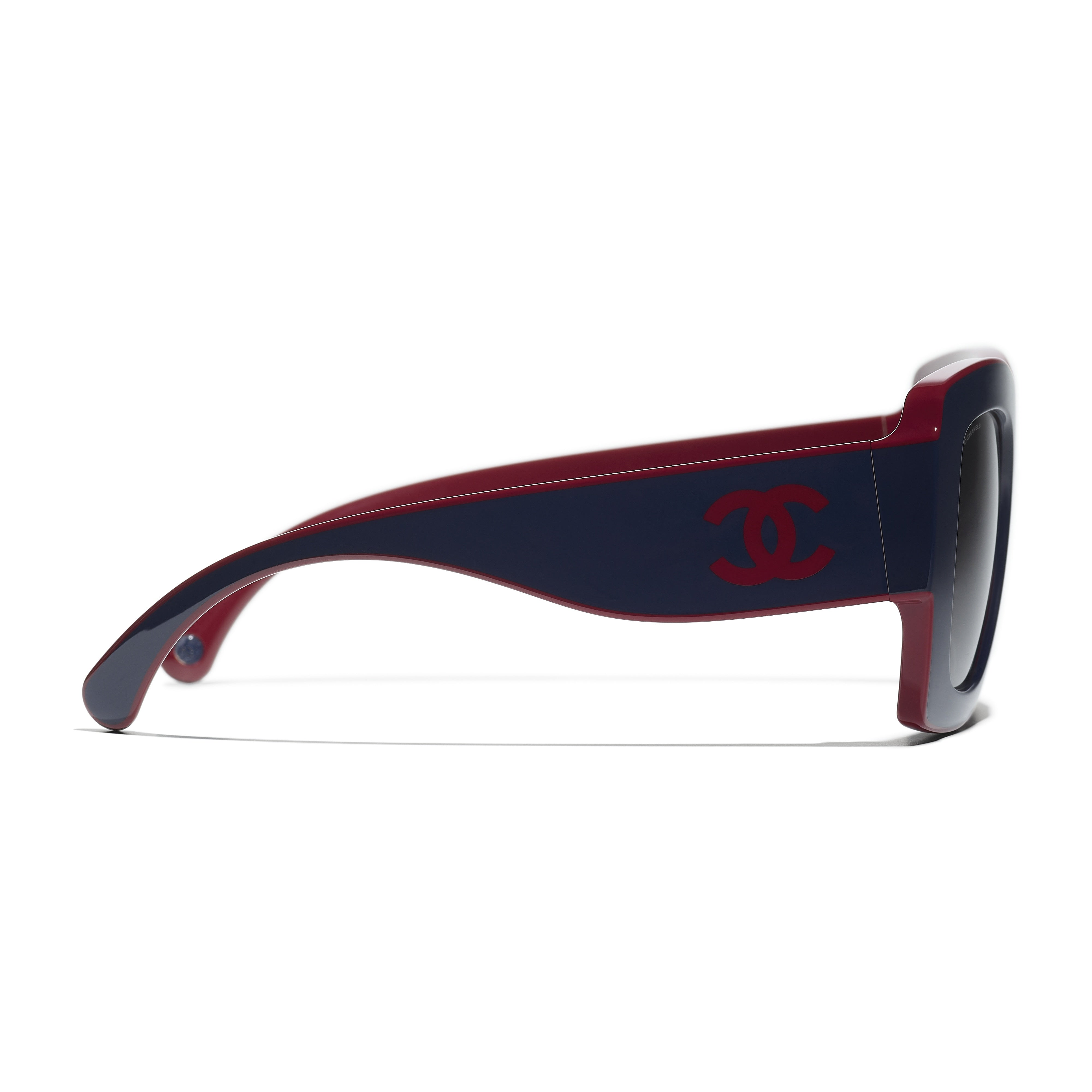 Gafas de Sol CHANEL 6059 Rojo y azul oscuro 52 20 140 - Vista 3