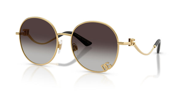 Dolce & Gabbana DG2324 02/8G 56 18 太阳镜 金色金属圆框