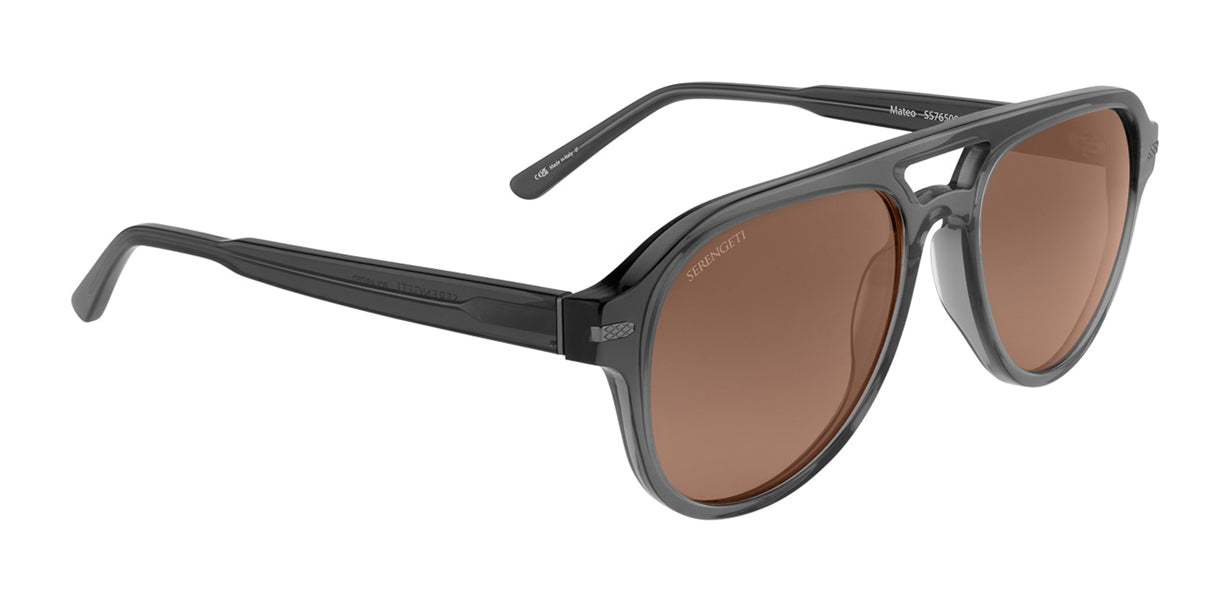 Sunglasses Serengeti Mateo 765004 Translucent Gunmetal 55 19