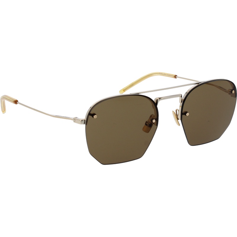 Saint Laurent Gold & Brown SL 422 Sunglasses