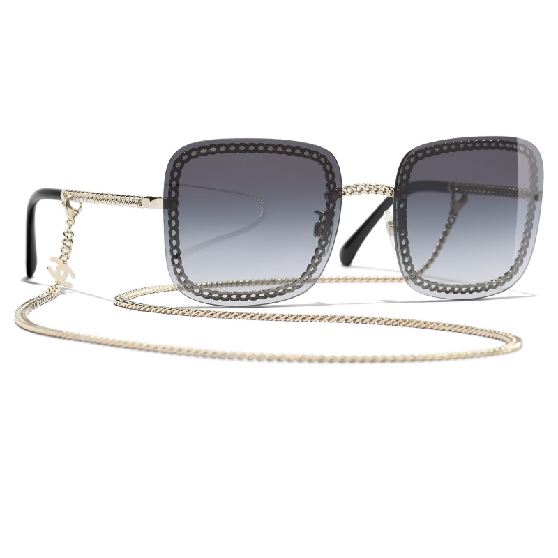 Lunette soleil chanel avec chaine new arrivals