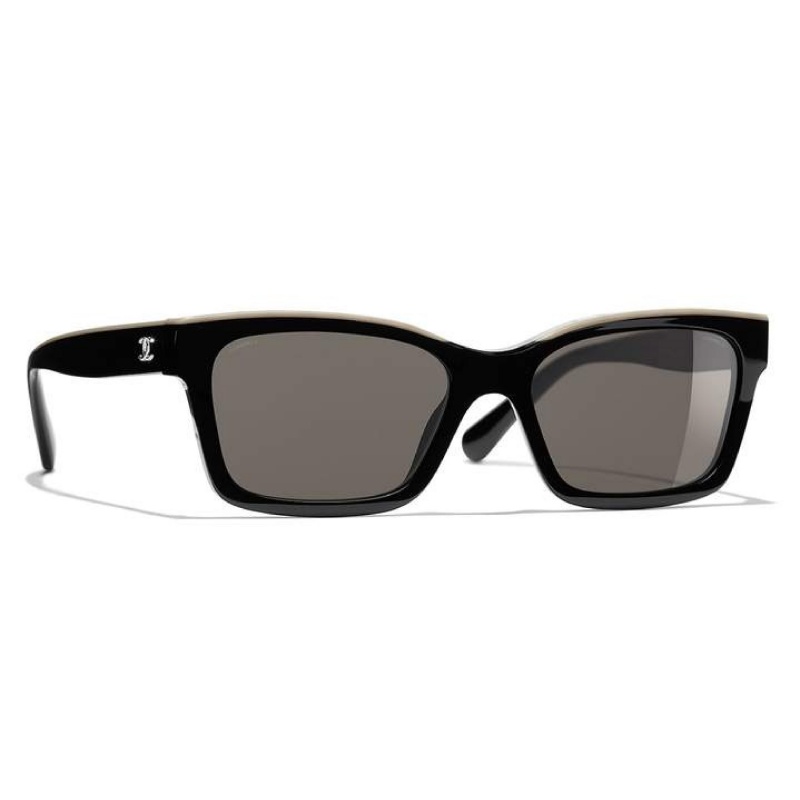 Chanel - Square Sunglasses - Gold Transparent - Chanel Eyewear