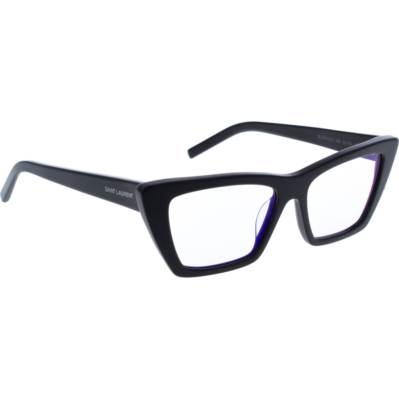 YSL Yves Saint Laurent SL276 Mica 001 Black Grey 53-16-145 Sunglasses  Authentic