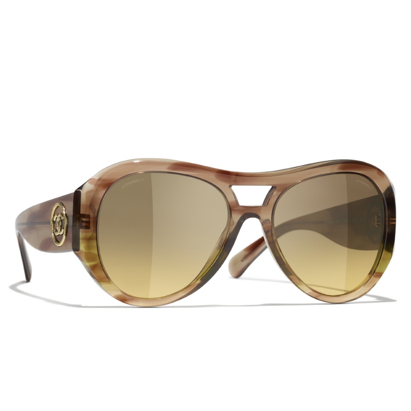 Chanel women's aviator sunglasses hotsell