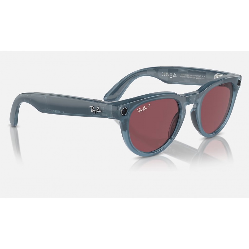 RAY-BAN, META HEADLINER Sunglasses in Black and Clear 