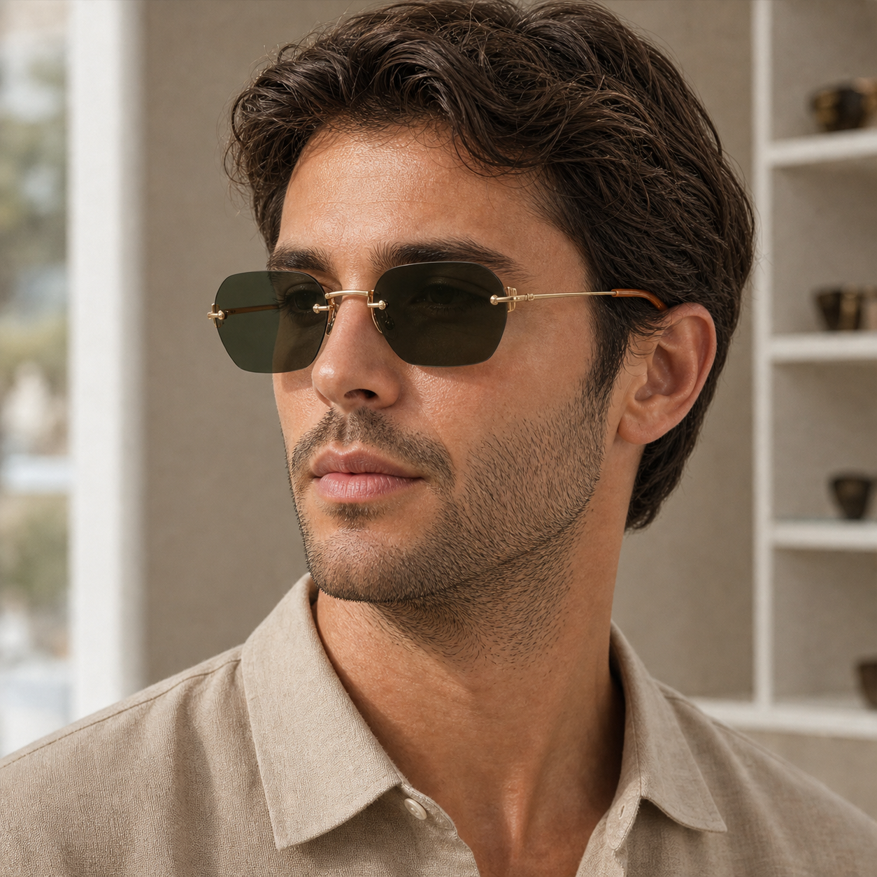 Gafas de Sol Oliver Peoples OV1353ST 503571 52 20 sobre modelo - OpticalH