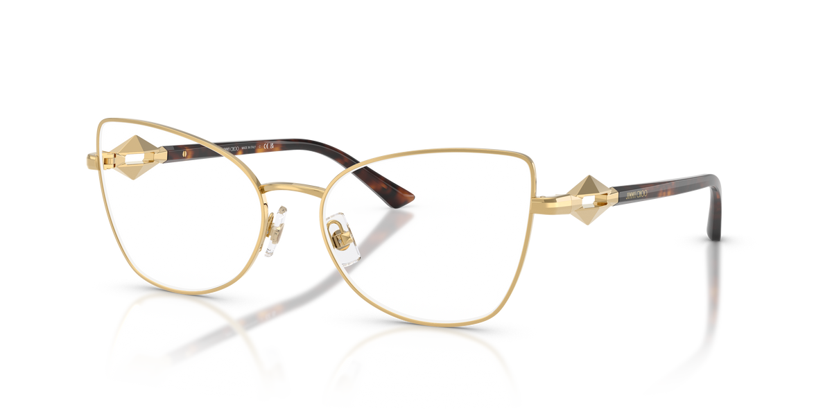 Jimmy Choo JC2012 3023 太阳镜 | 金色金属猫眼镜框 UV400