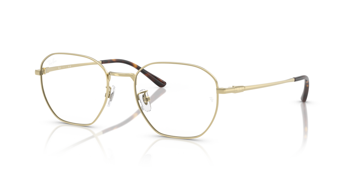 Ray-Ban RX8777D 1251 53 19 光学镜架 钛合金 金色 渐进多焦点镜片
