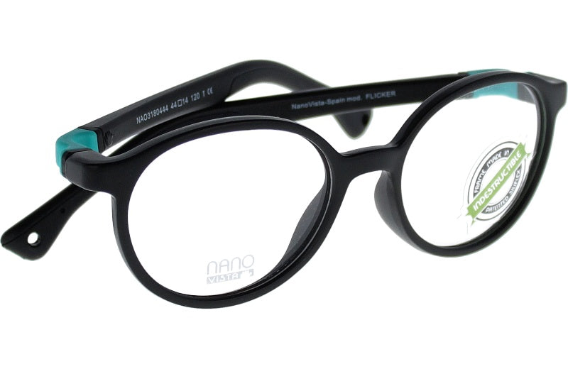 Gafas Graduadas Nanovista Flicker 3.0 NAO3180444 Negro Mate Turquesa 44 14