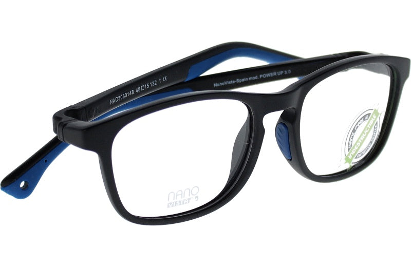 Gafas Graduadas Nanovista Power Up 3.0 NAO3080148 Negro Mate Azul 48 15