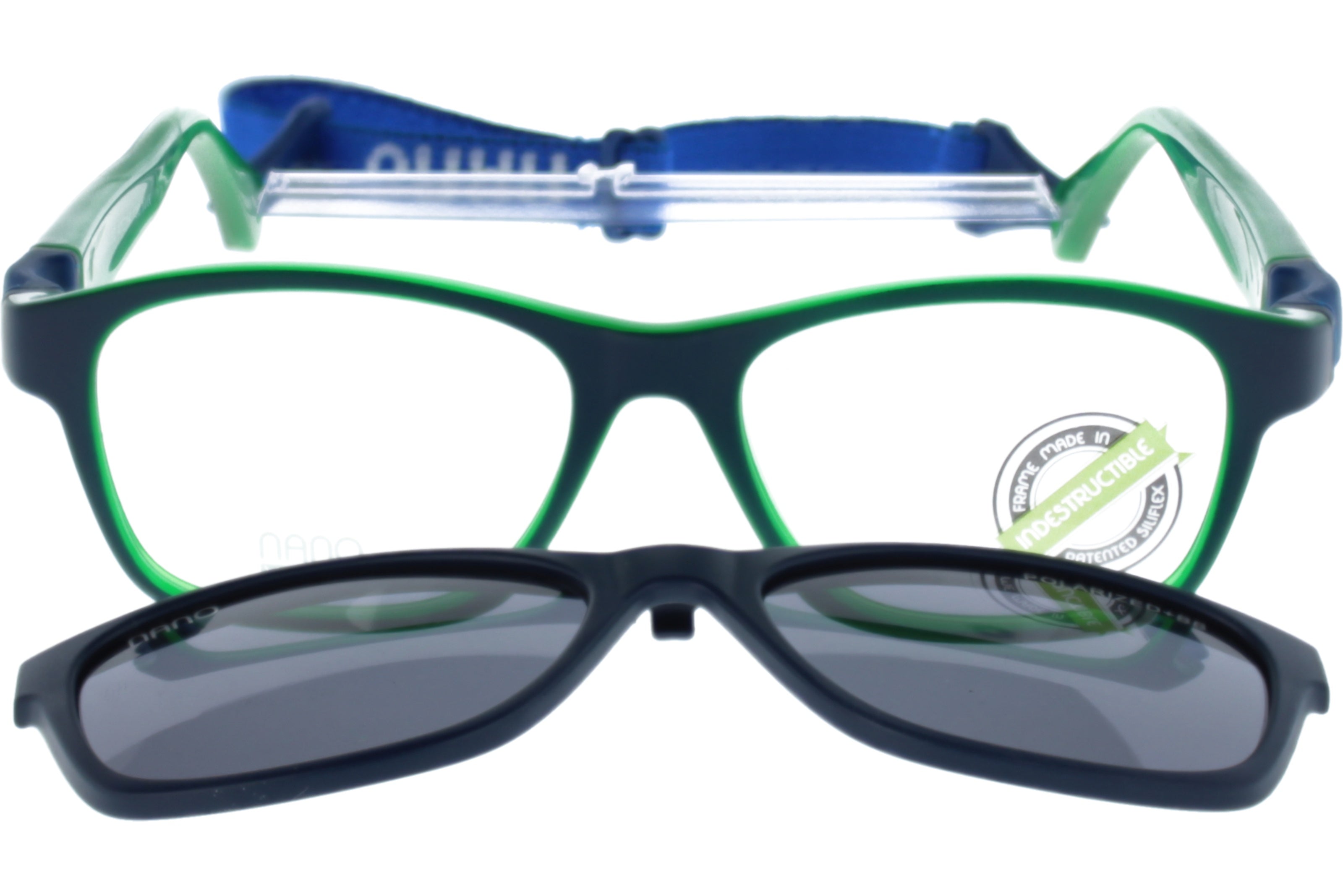 Gafas Graduadas Nanovista Gaikai Clic 3.0 NAO3050547SC Bicolor Azul Mate Verde 47 14