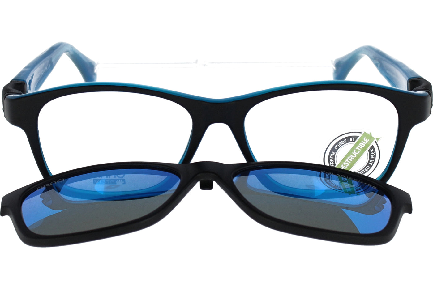 Gafas Graduadas Nanovista Gaikai Clic 3.0 NAO3050649SC Bicolor Negro Mate Azul 49 14