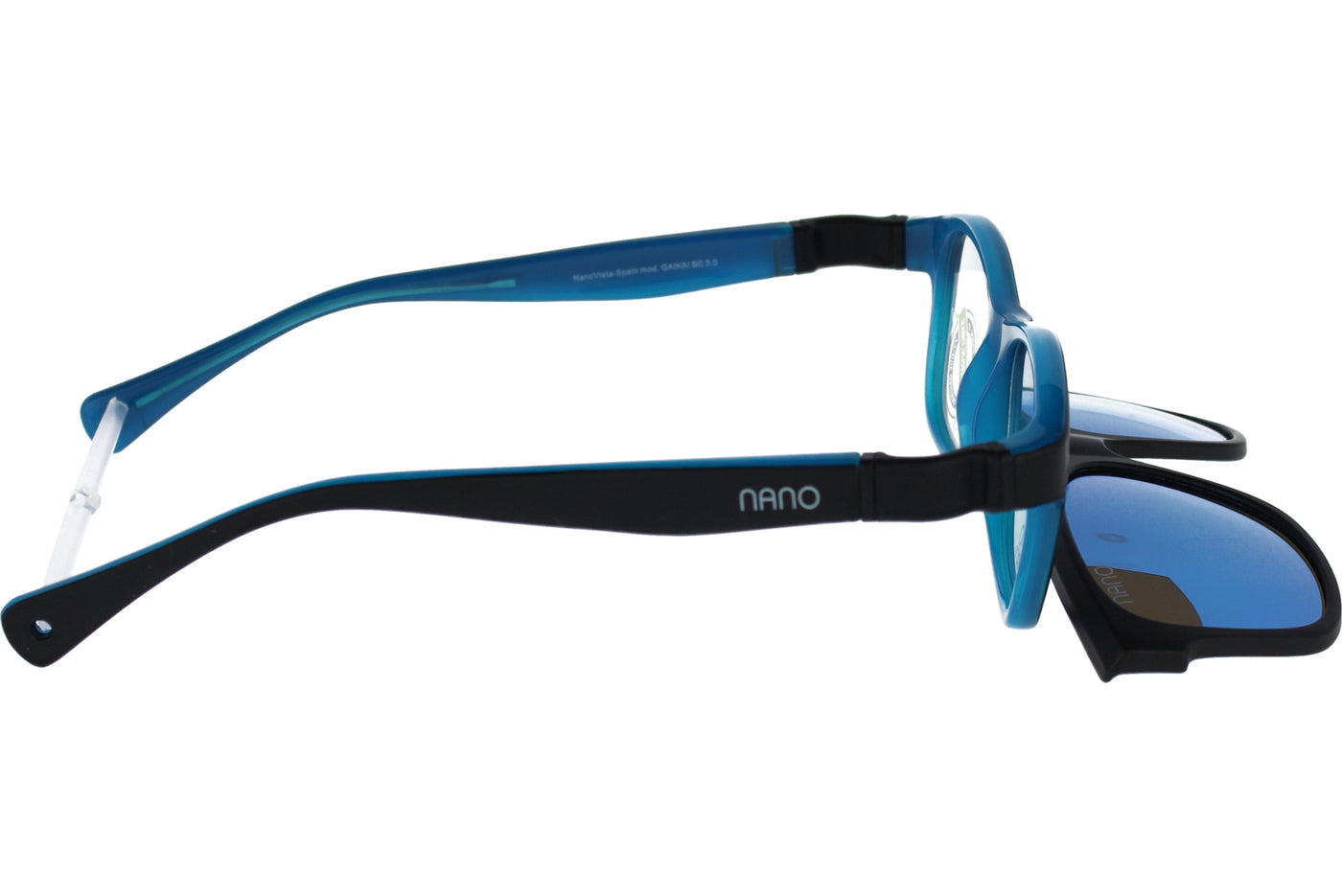 Gafas Graduadas Nanovista Gaikai Clic 3.0 NAO3050649SC Bicolor Negro Mate Azul 49 14