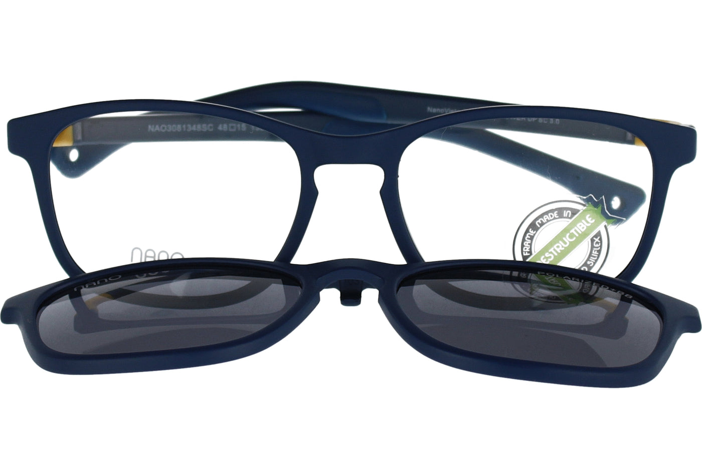 Gafas Graduadas Nanovista Power Up Clic 3.0 NAO3081348SC Marino Mate Amarillo 48 15