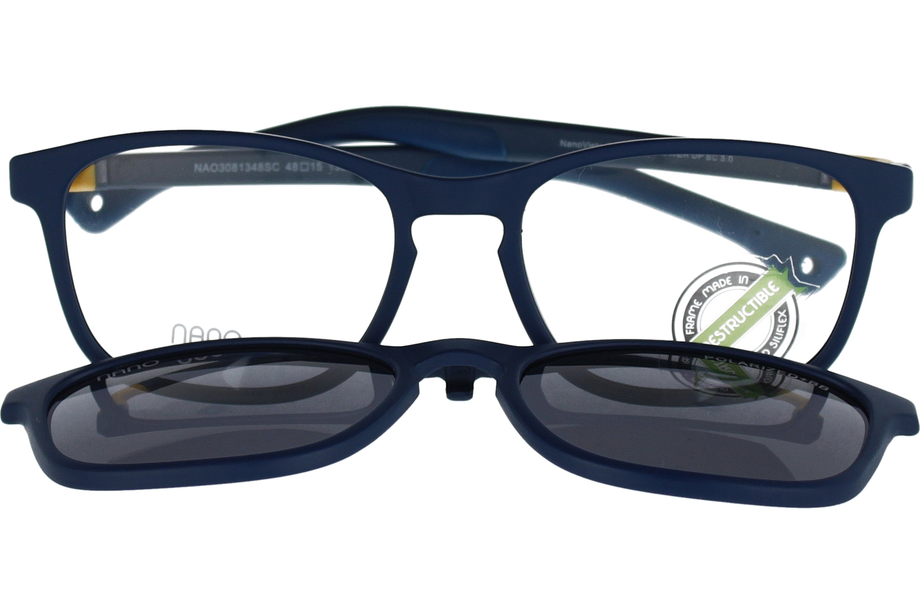 Gafas Graduadas Nanovista Power Up Clic 3.0 NAO3081348SC Marino Mate Amarillo 48 15