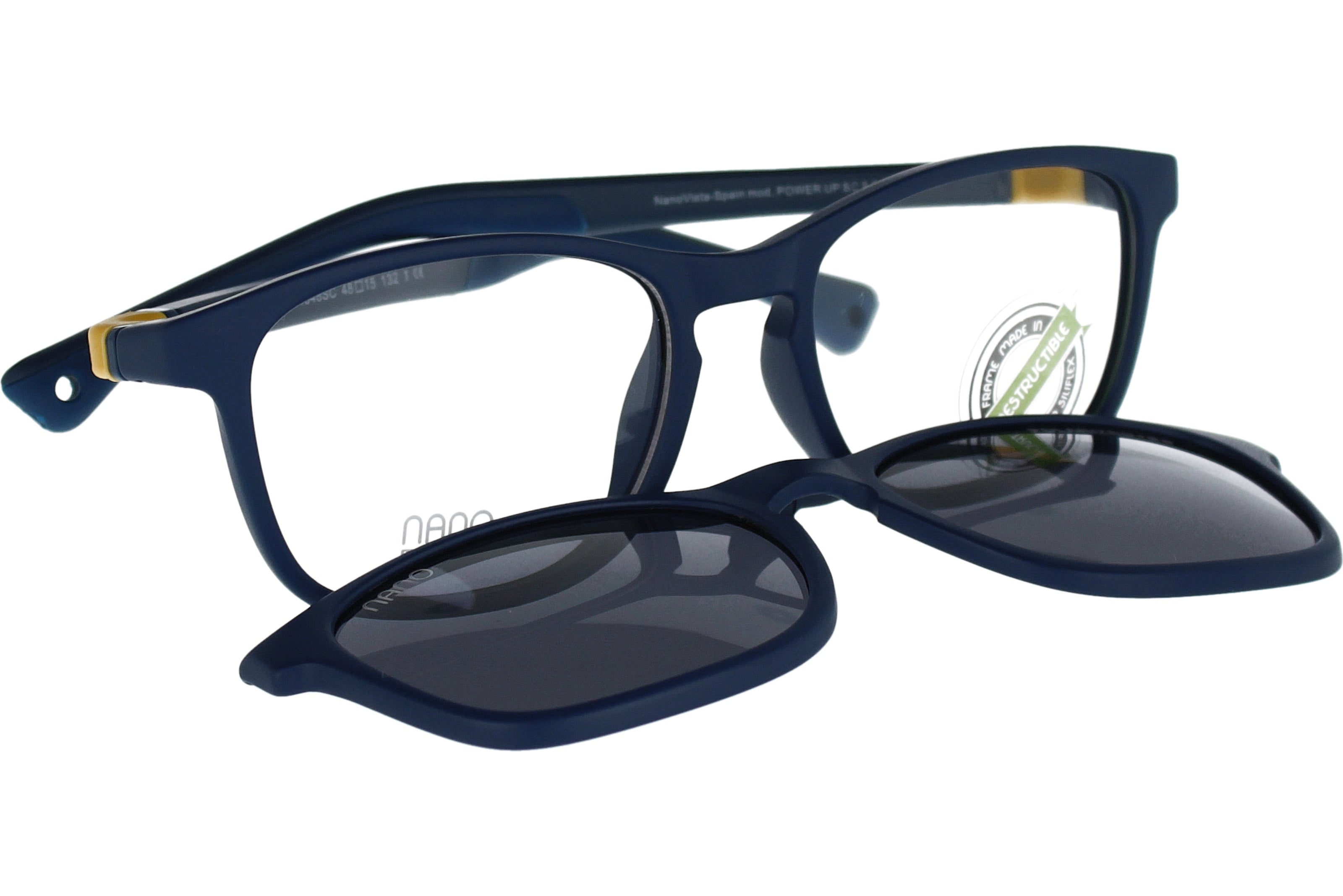 Gafas Graduadas Nanovista Power Up Clic 3.0 NAO3081348SC Marino Mate Amarillo 48 15