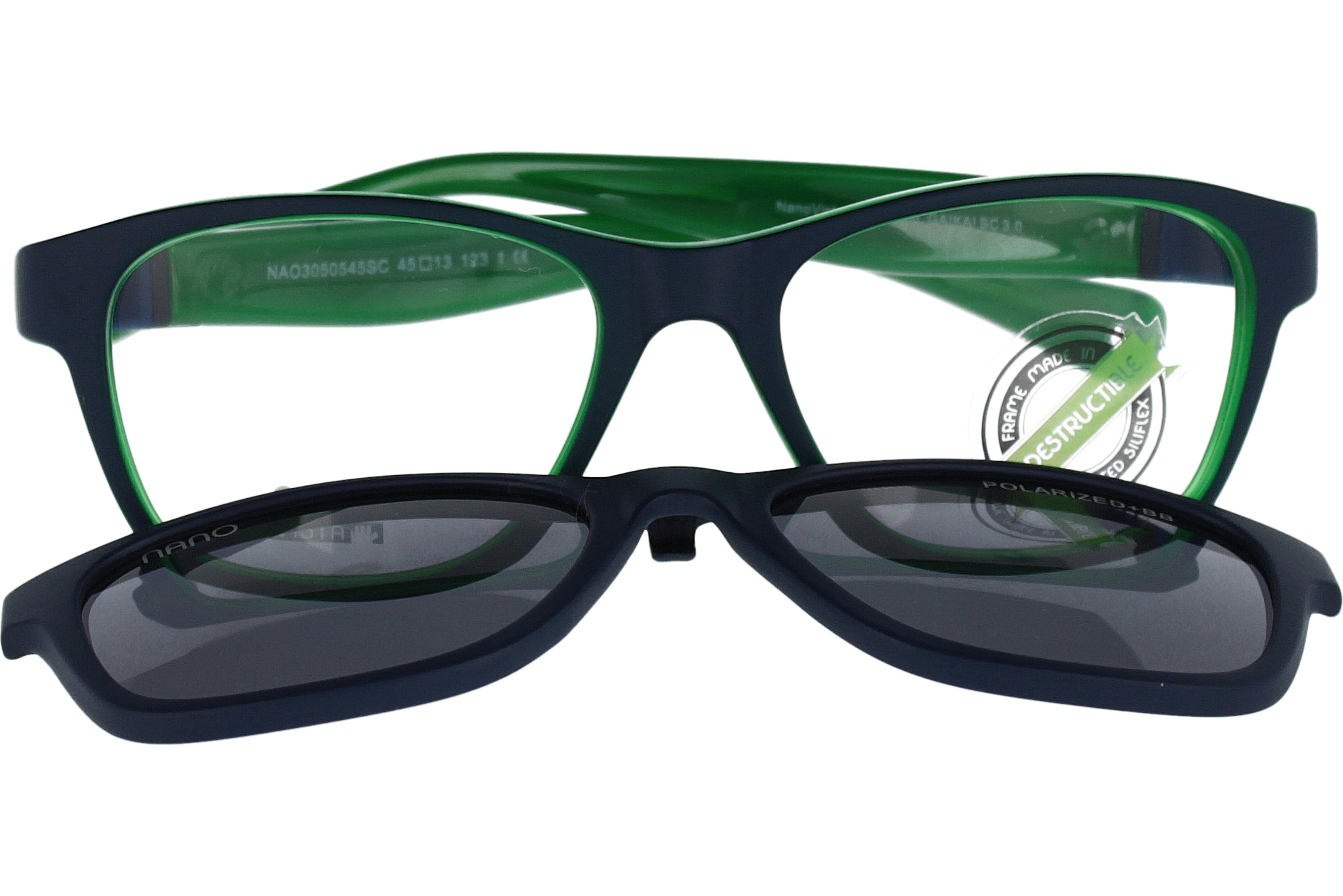 Gafas Graduadas Nanovista Gaikai Clic 3.0 NAO3050545SC Bicolor Azul Mate Verde 45 13