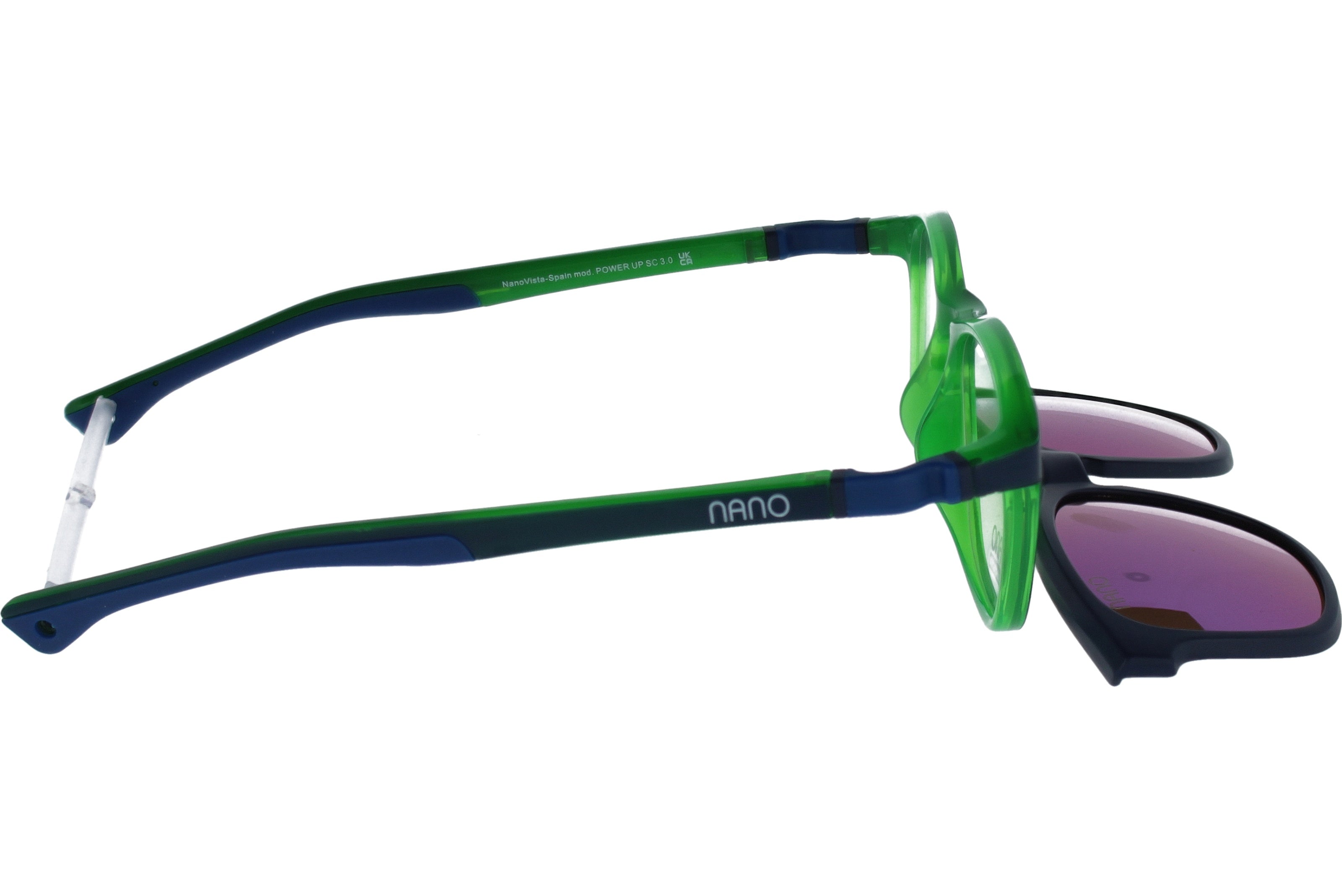 Gafas Graduadas Nanovista Fanboy Clic 3.0 NAO3171052SC Negro Mate Verde 52 15