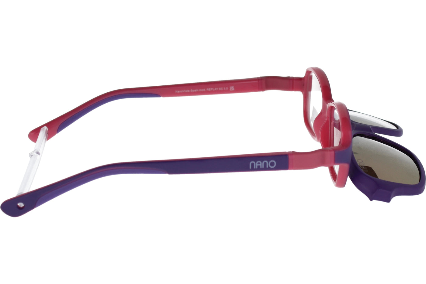 Gafas Graduadas Nanovista Replay Clip 3.0 NAO3001346SC Bicolor Morado Mate Rosa 46 14