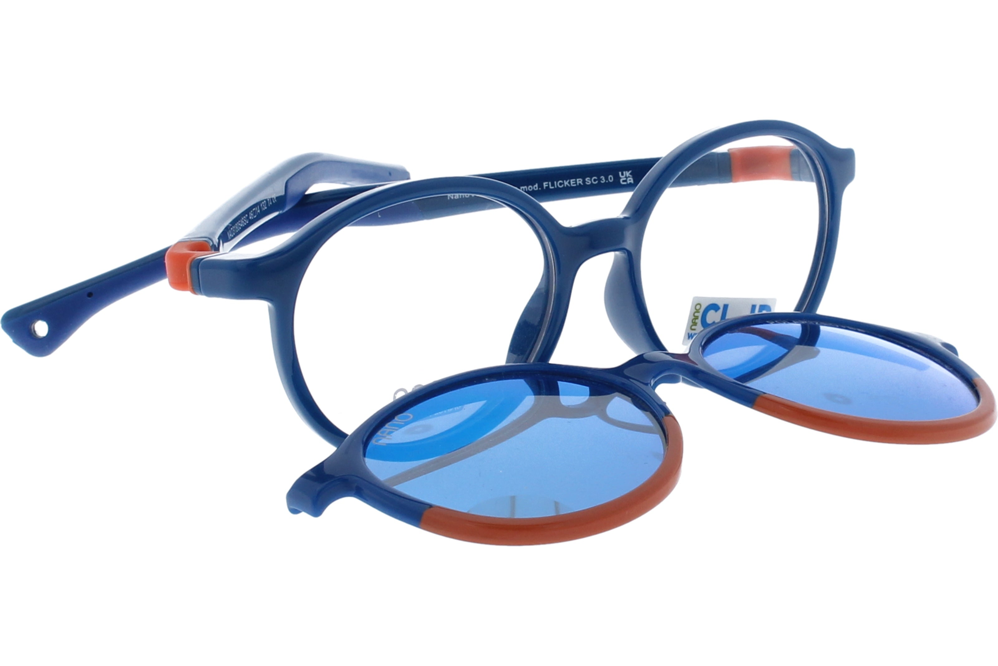 Gafas Graduadas Nanovista Flicker Clic 3.0 NAO3180546SC Azul Cristal Naranja 46 14