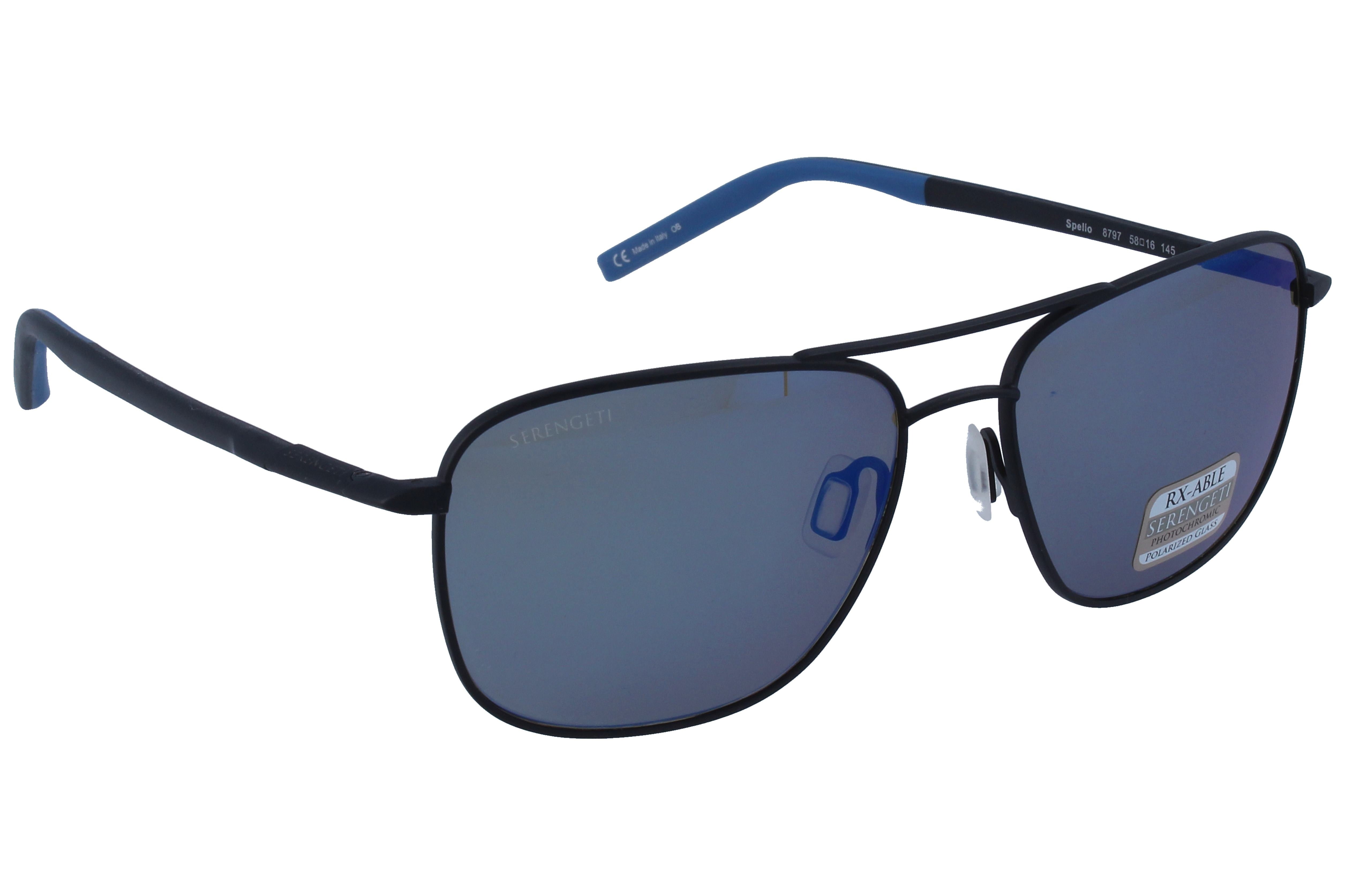 Gafas de Sol Serengeti Spello 8797 Satin Black/Black 58 16