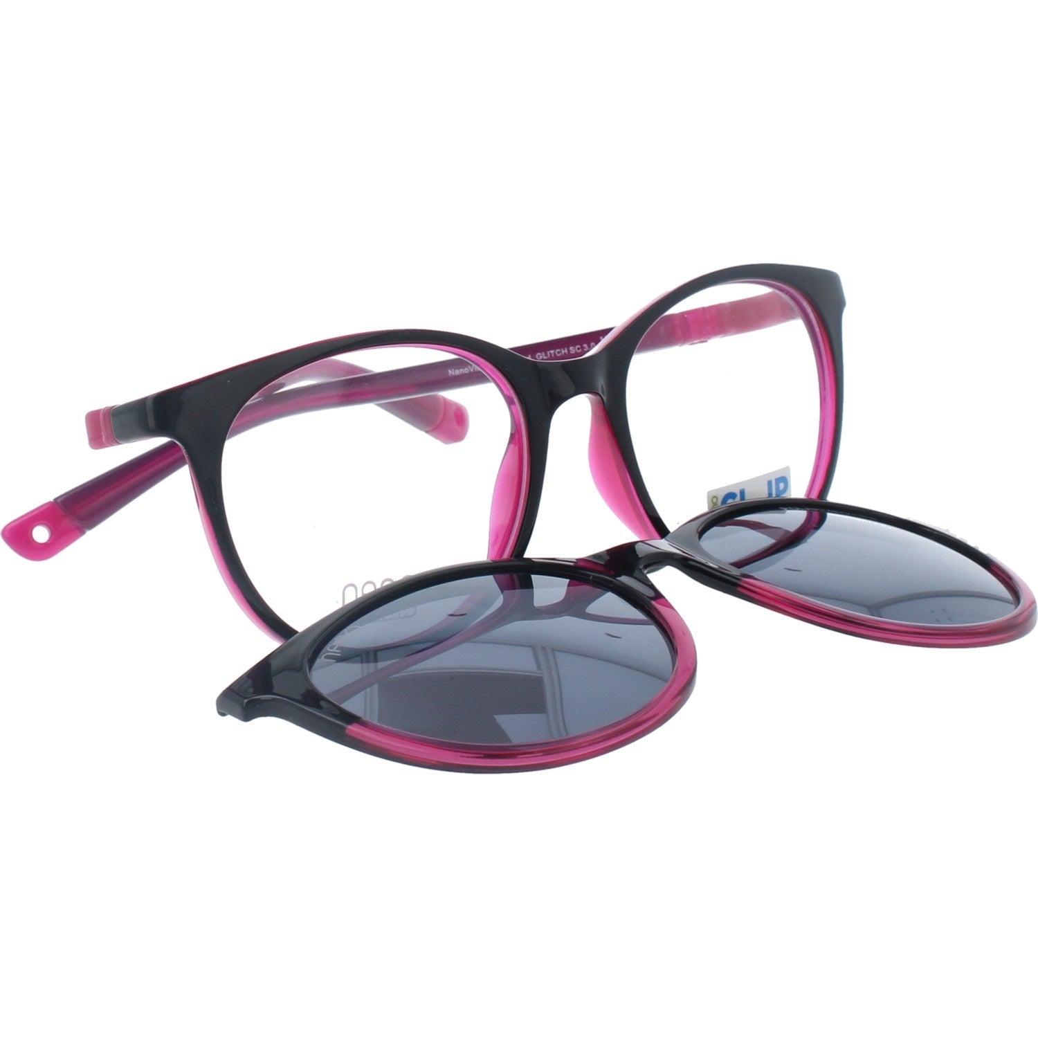 Gafas Graduadas Nanovista Glitch Clic 3.0 NAO3150650SC Bicolor Negro Frambuesa 50 17