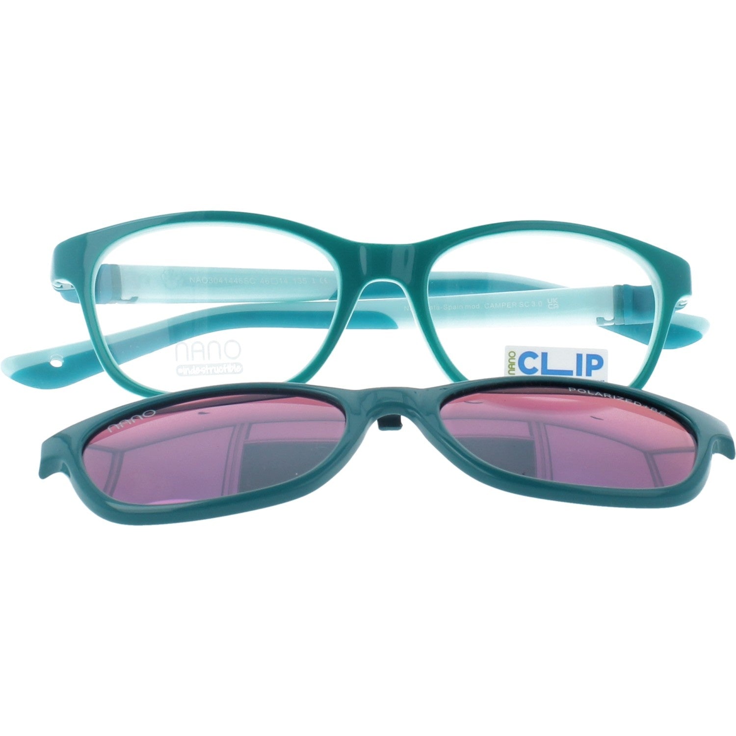 Gafas Graduadas Nanovista Camper Clip 3.0 NAO3041446SC Turquesa Menta 46 14
