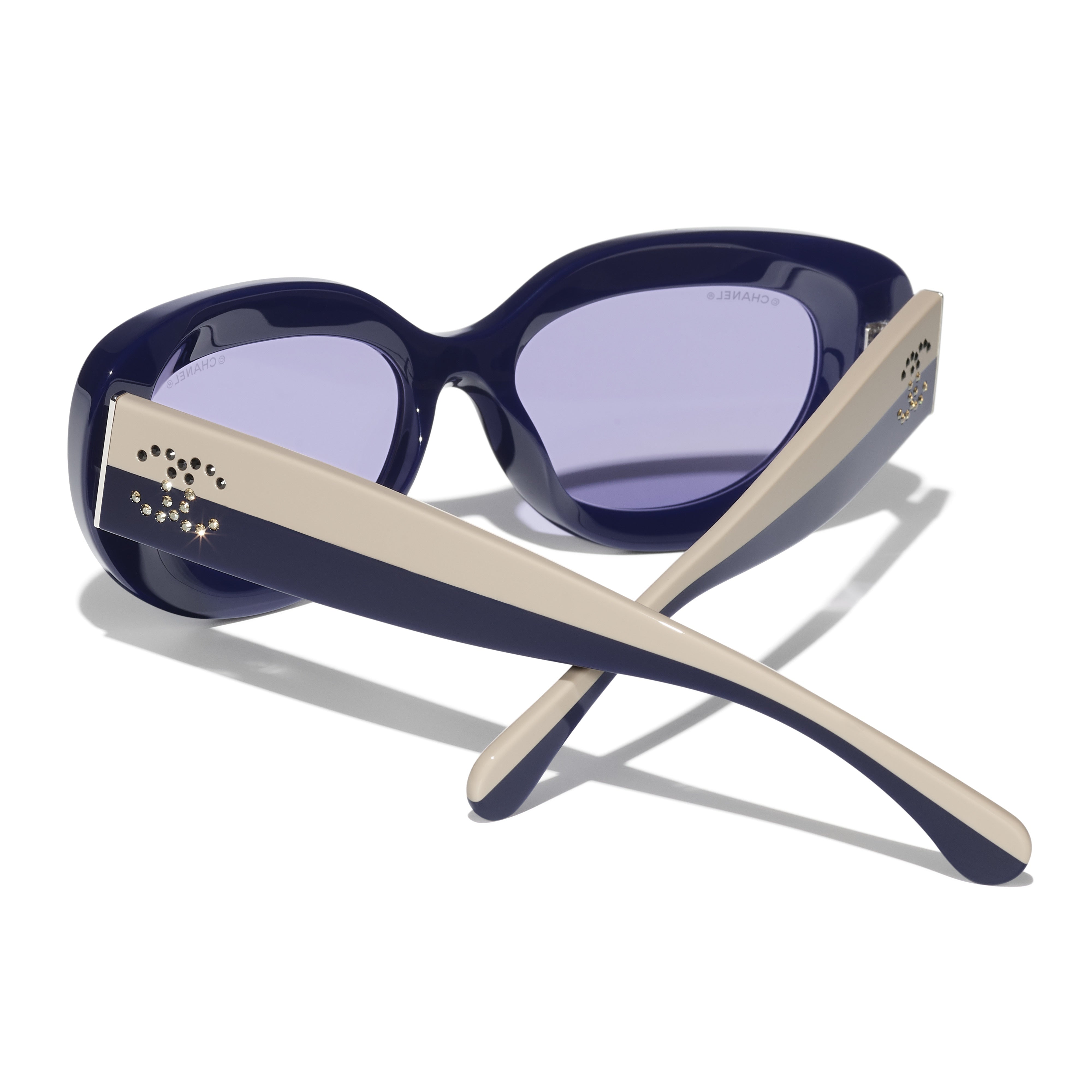 CHANEL ネイビー オーバルサングラス　ネイビー Sunglasses CHANEL 5562B C503/1A 53 17 140 | OpticalH