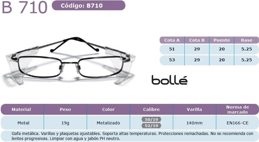 Gafas Graduadas Bollé B  710 Metalizado 52 19