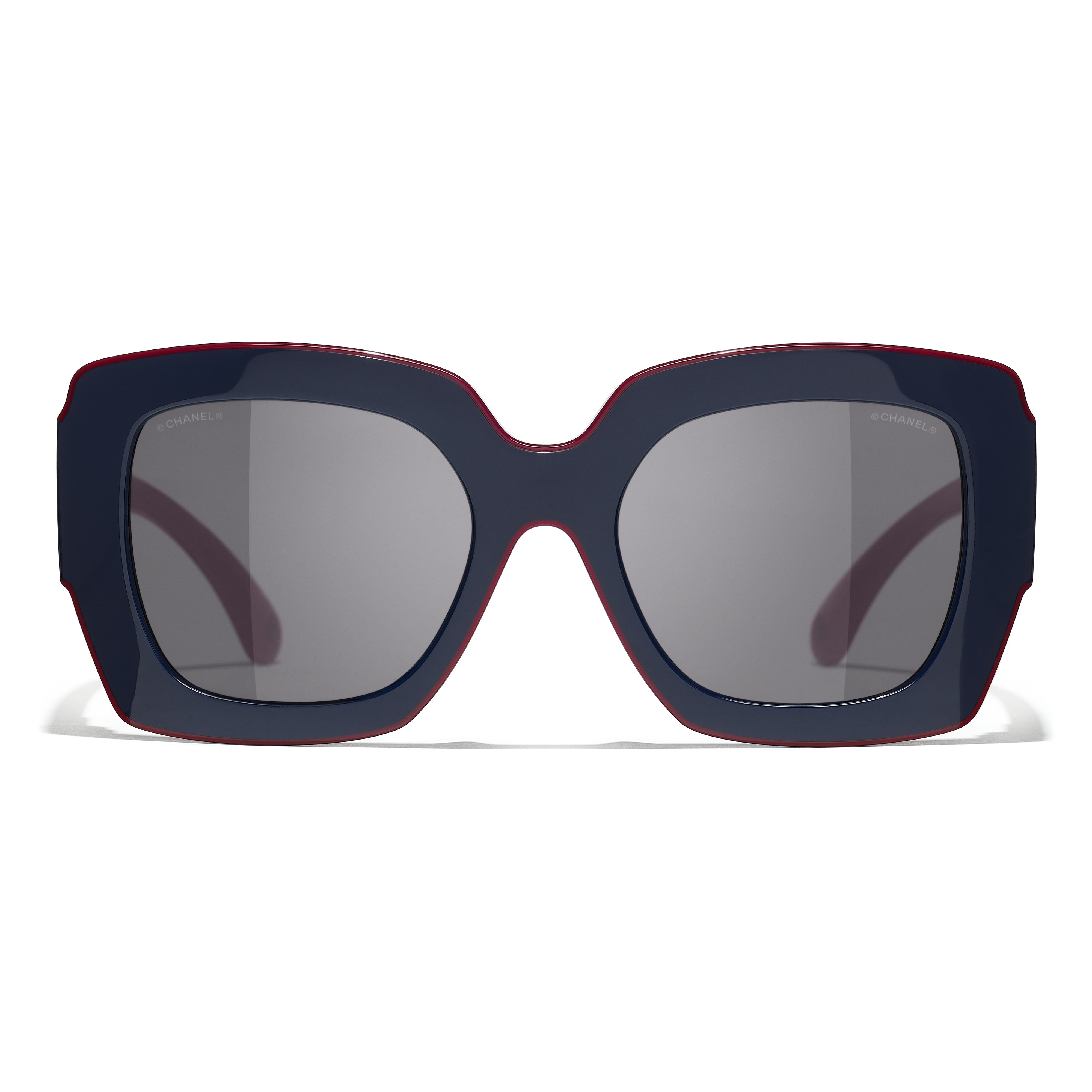 Gafas de Sol CHANEL 6059  Rojo y azul oscuro 52 20 140 - Vista 2