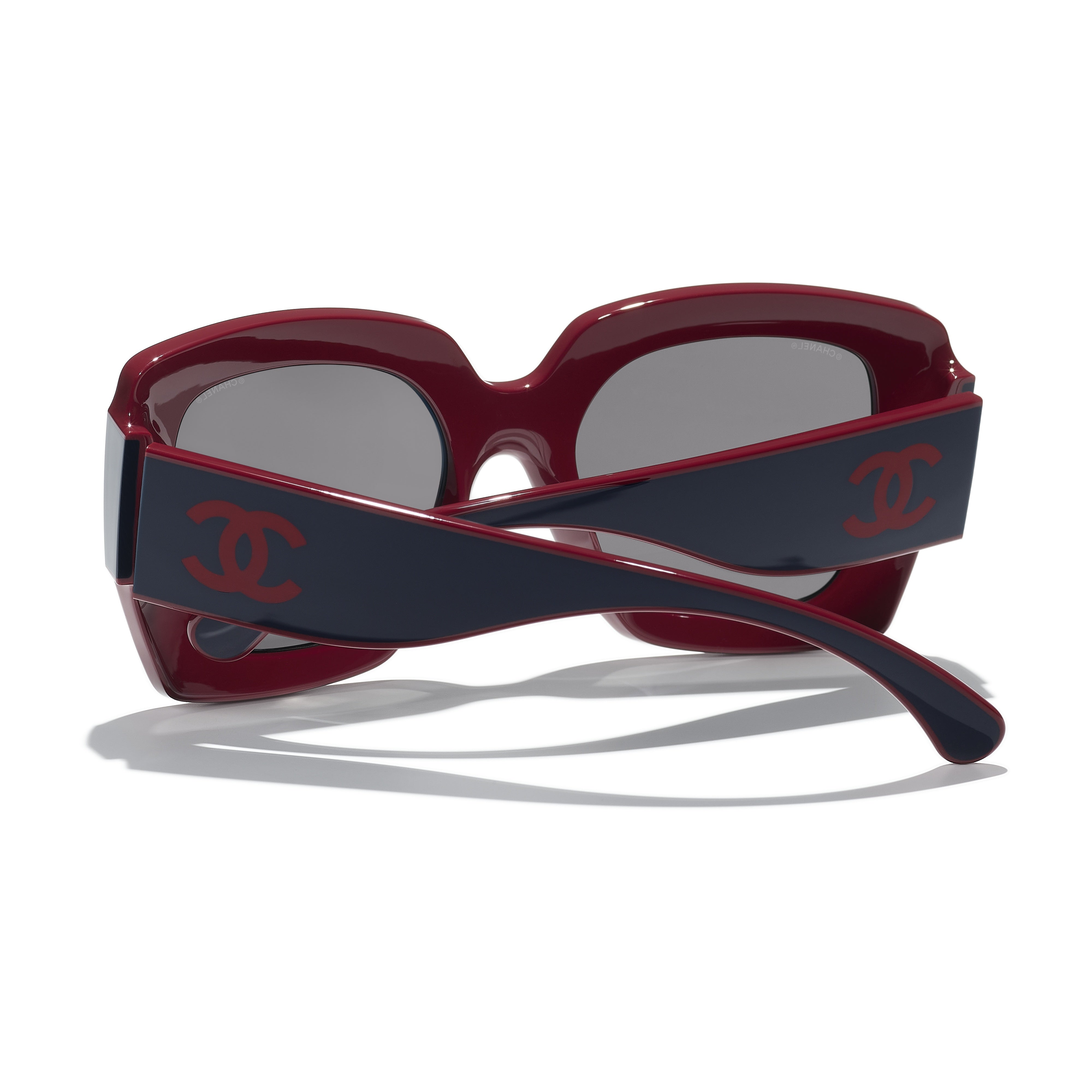 Gafas de Sol CHANEL 6059  Rojo y azul oscuro 52 20 140 - Vista 4