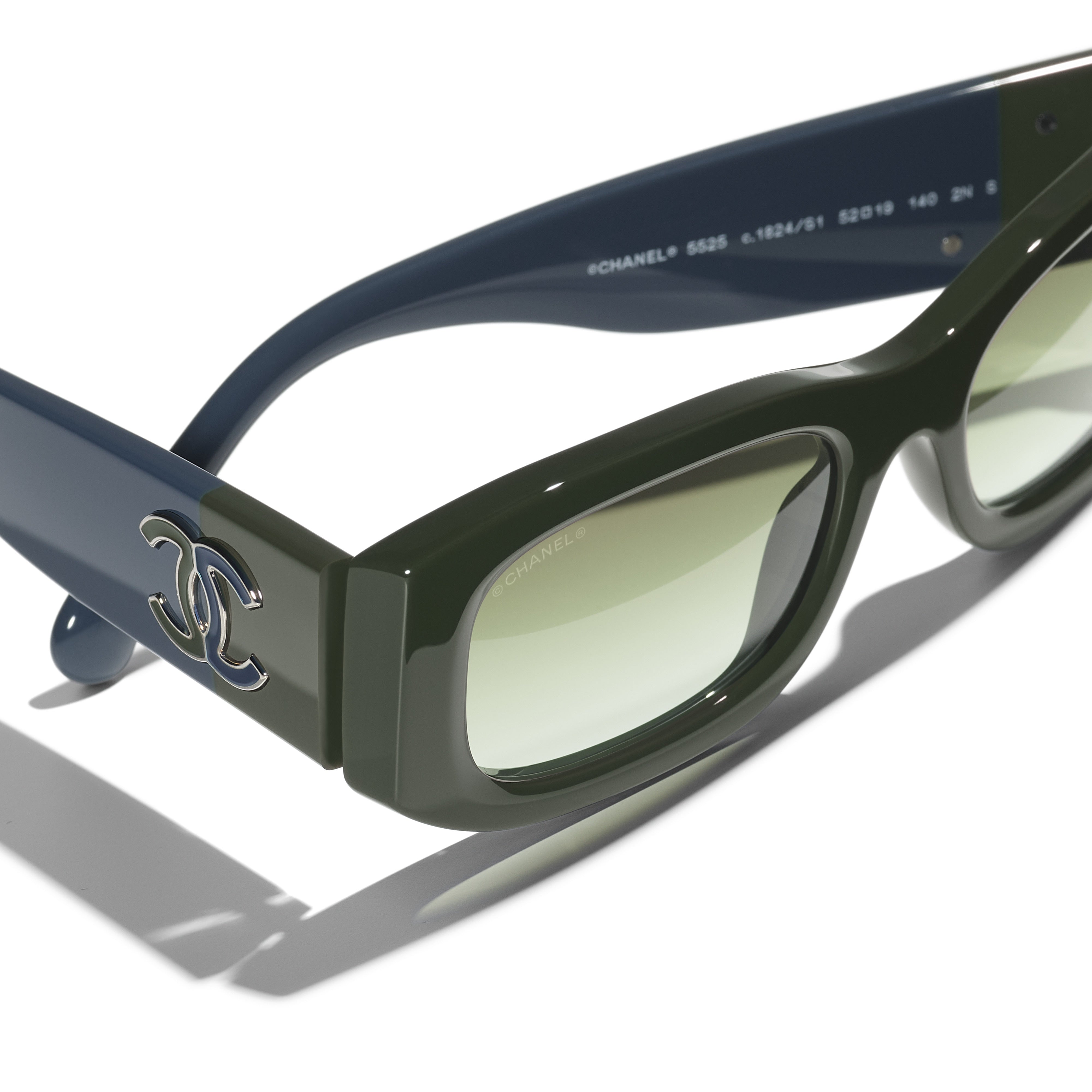 CHANEL 5525 1825/E1 太阳镜52 19 140 醋酸纤维绿色- OpticalH