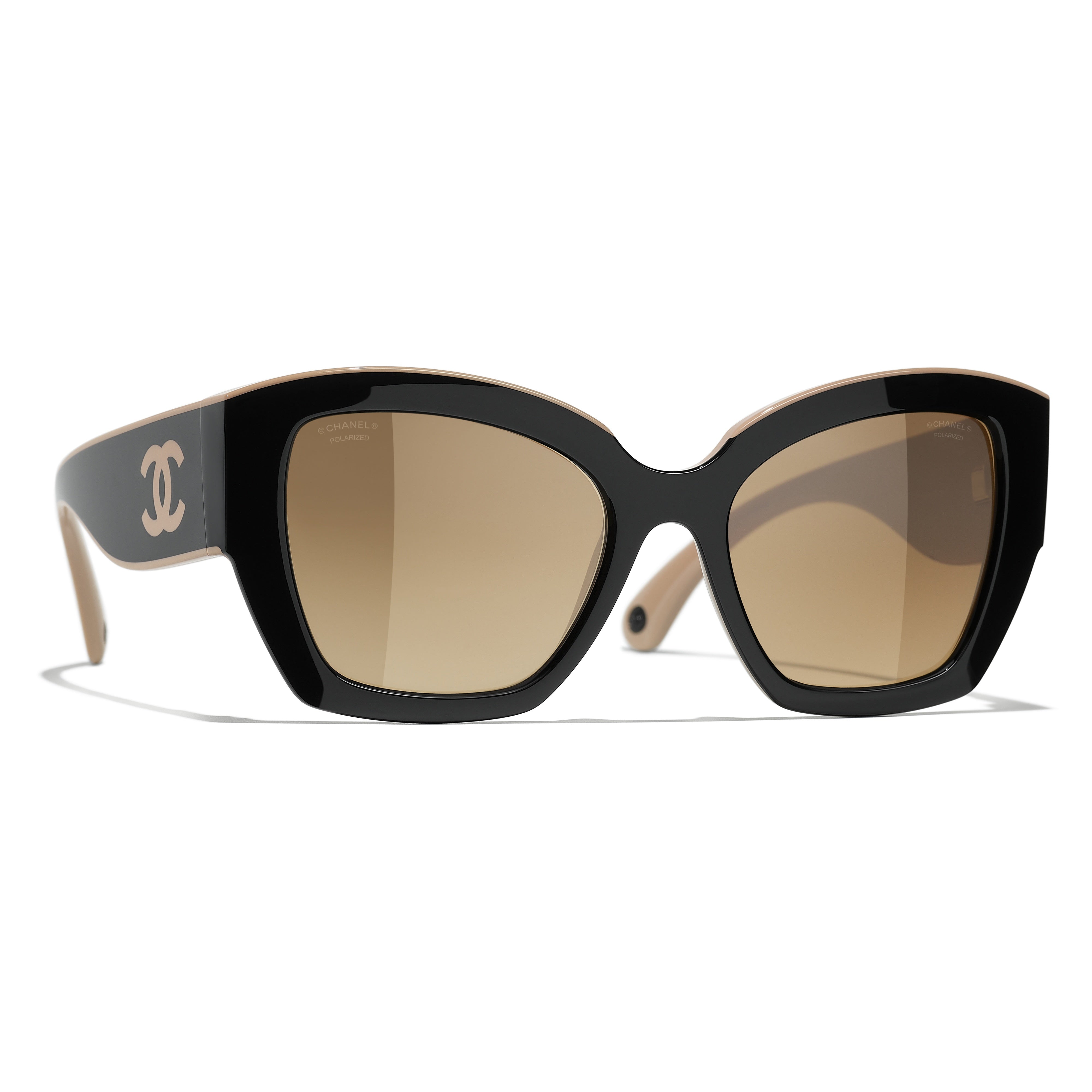 Gafas de Sol CHANEL 6058 Negro y Beige 53 19 140