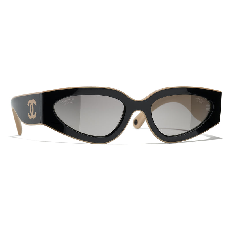 Gafas de Sol CHANEL 6056 Negro y Beige 54 20 140
